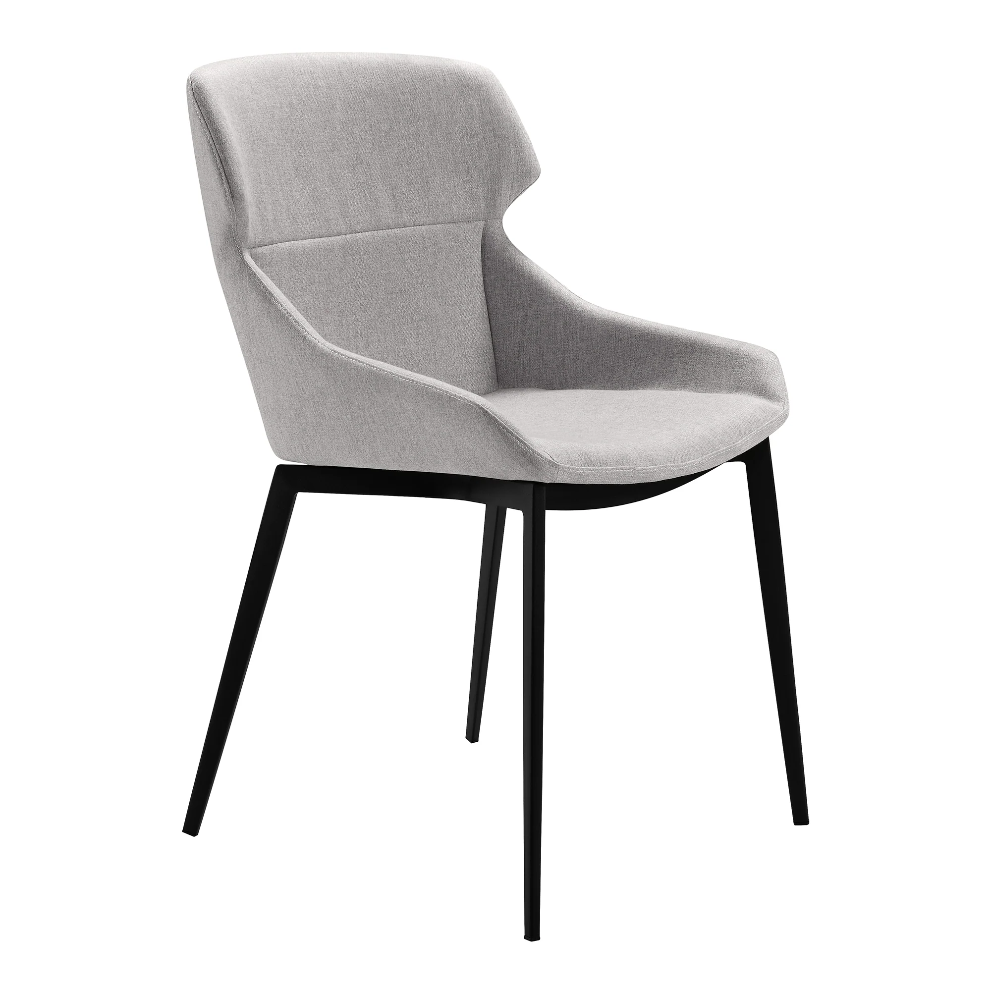 Milena Kenna 5 Piece Dining Set with Gray Fabric Chairs By Armen Living - Image 3