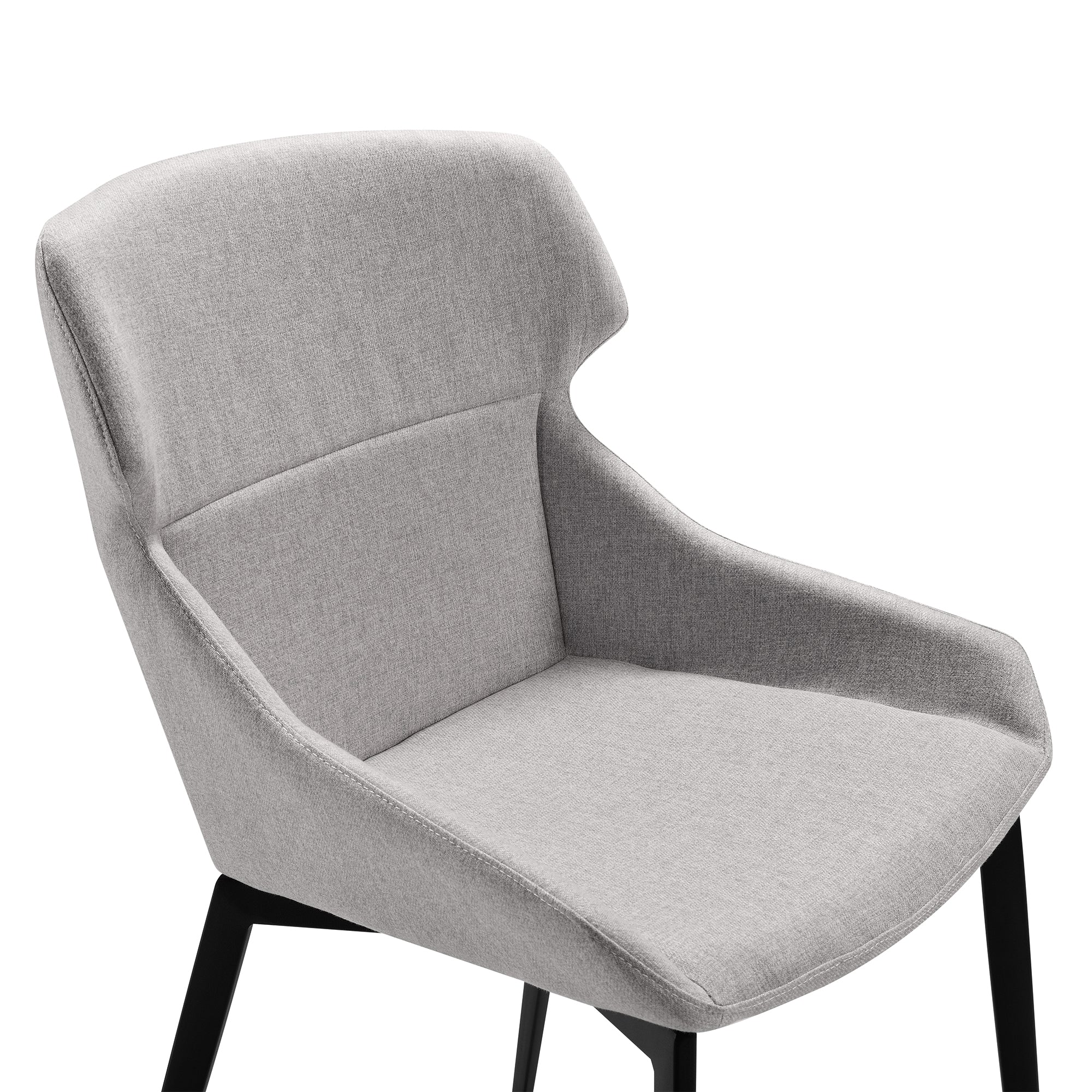 Milena Kenna 5 Piece Dining Set with Gray Fabric Chairs By Armen Living - Image 7