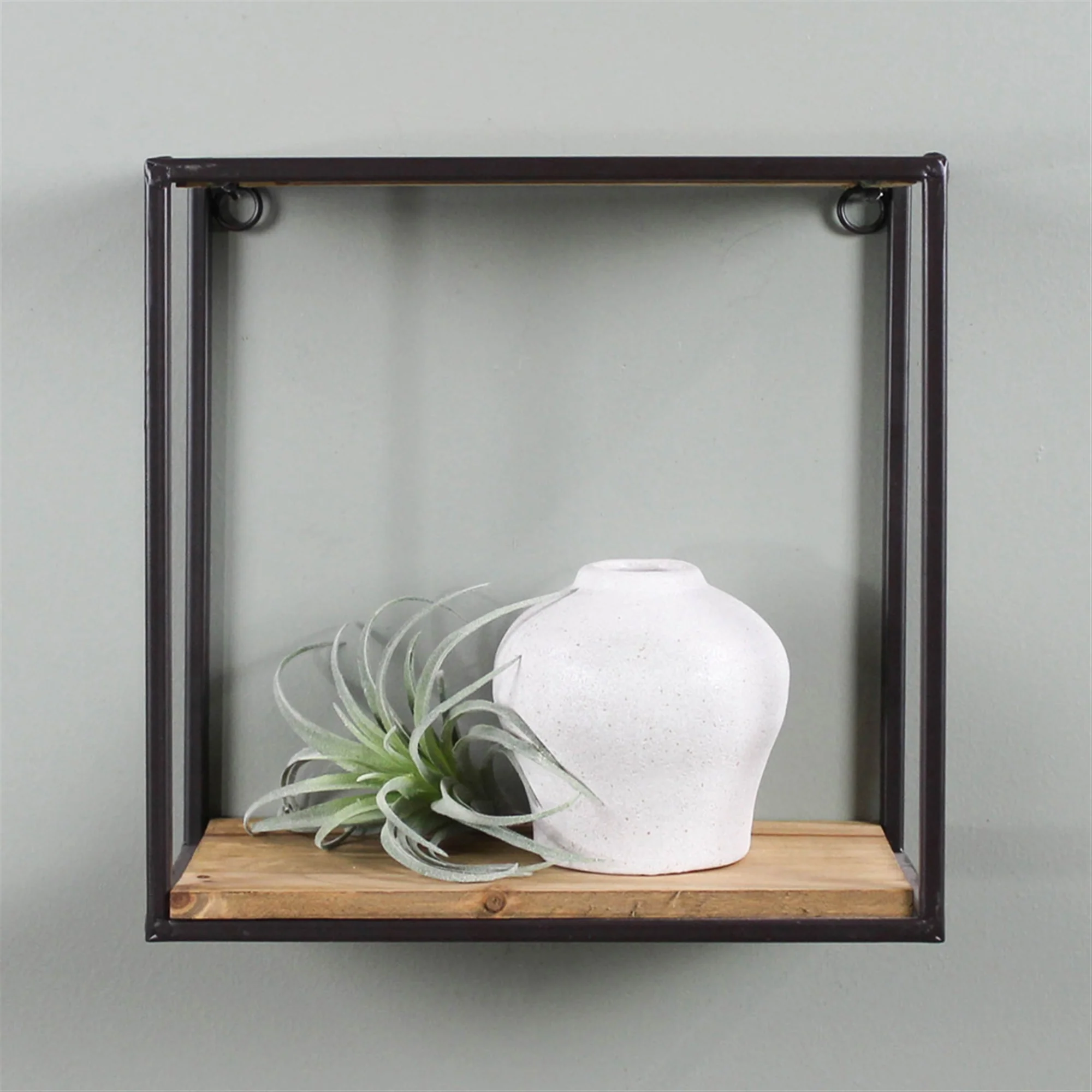 Milo Shelf, Wood & Metal - Sq, Small Set Of 2 By HomArt - Image 2