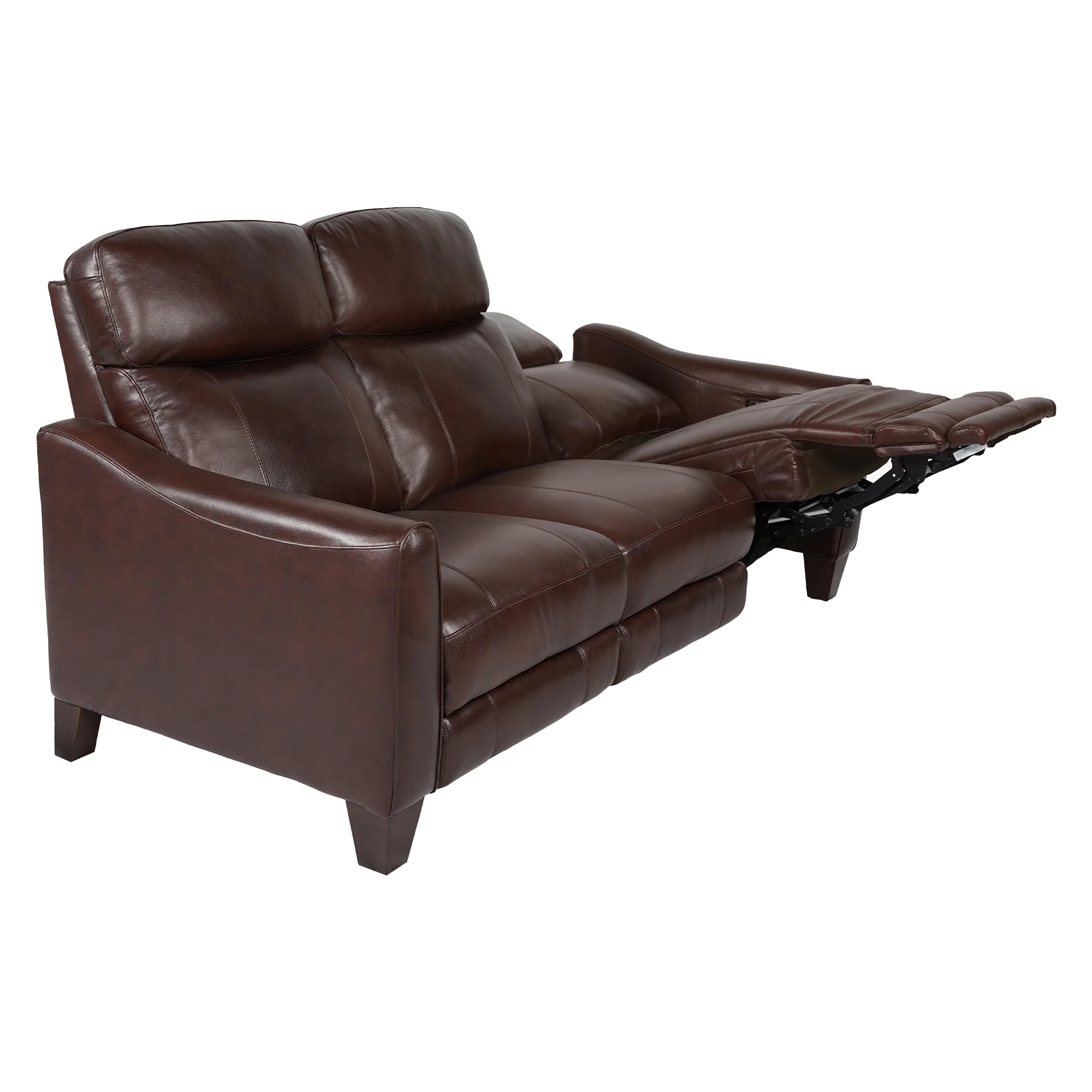 Milos 83" Zero Gravity Power Reclining Sofa in Chocolate Leather By Armen Living - Image 5