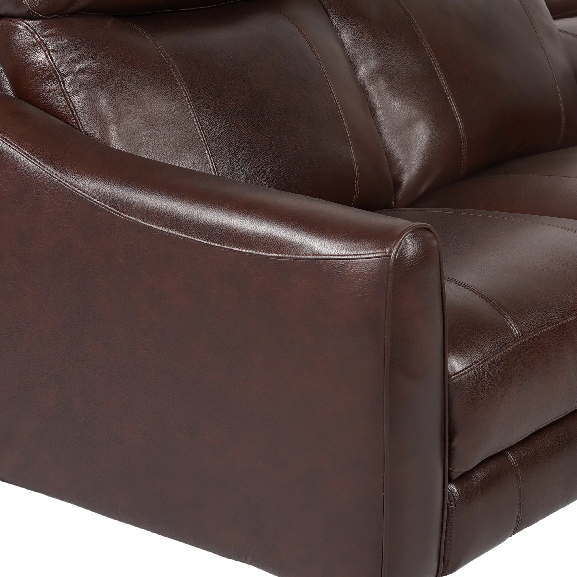 Milos 83" Zero Gravity Power Reclining Sofa in Chocolate Leather By Armen Living - Image 8