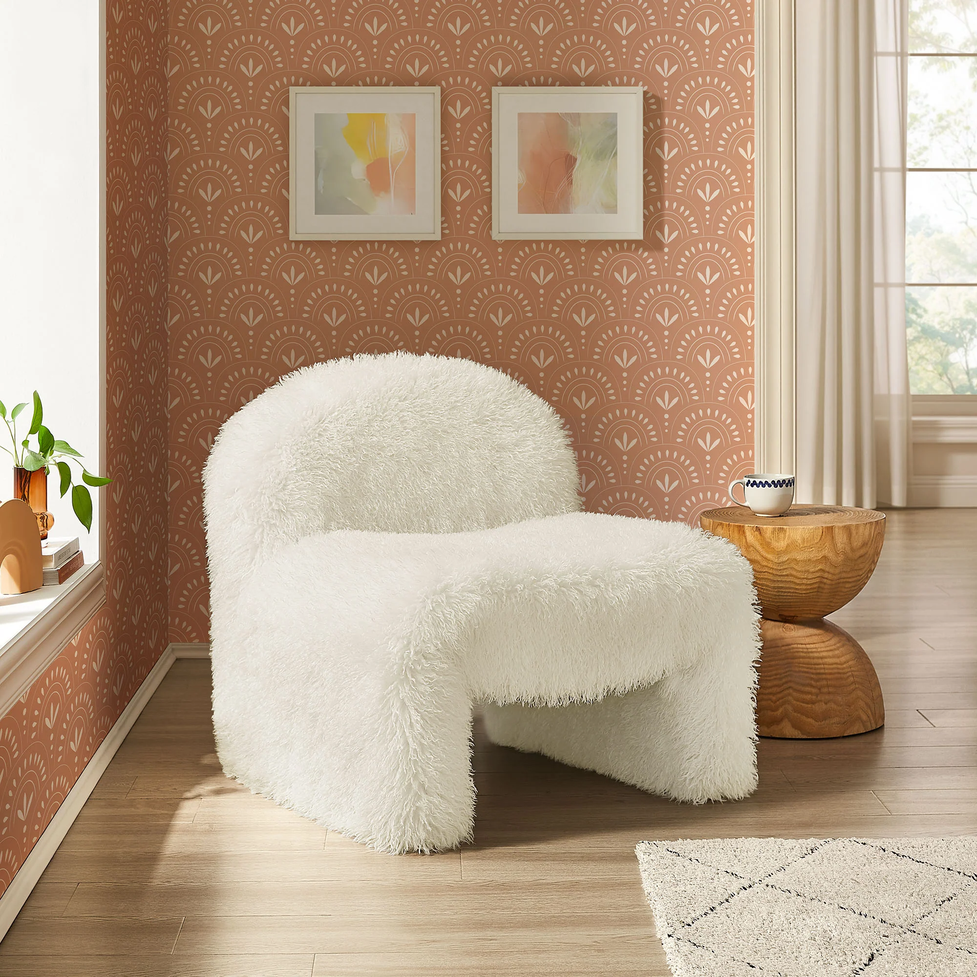 Mina Faux Fur Accent Chair by Modway - Image 17