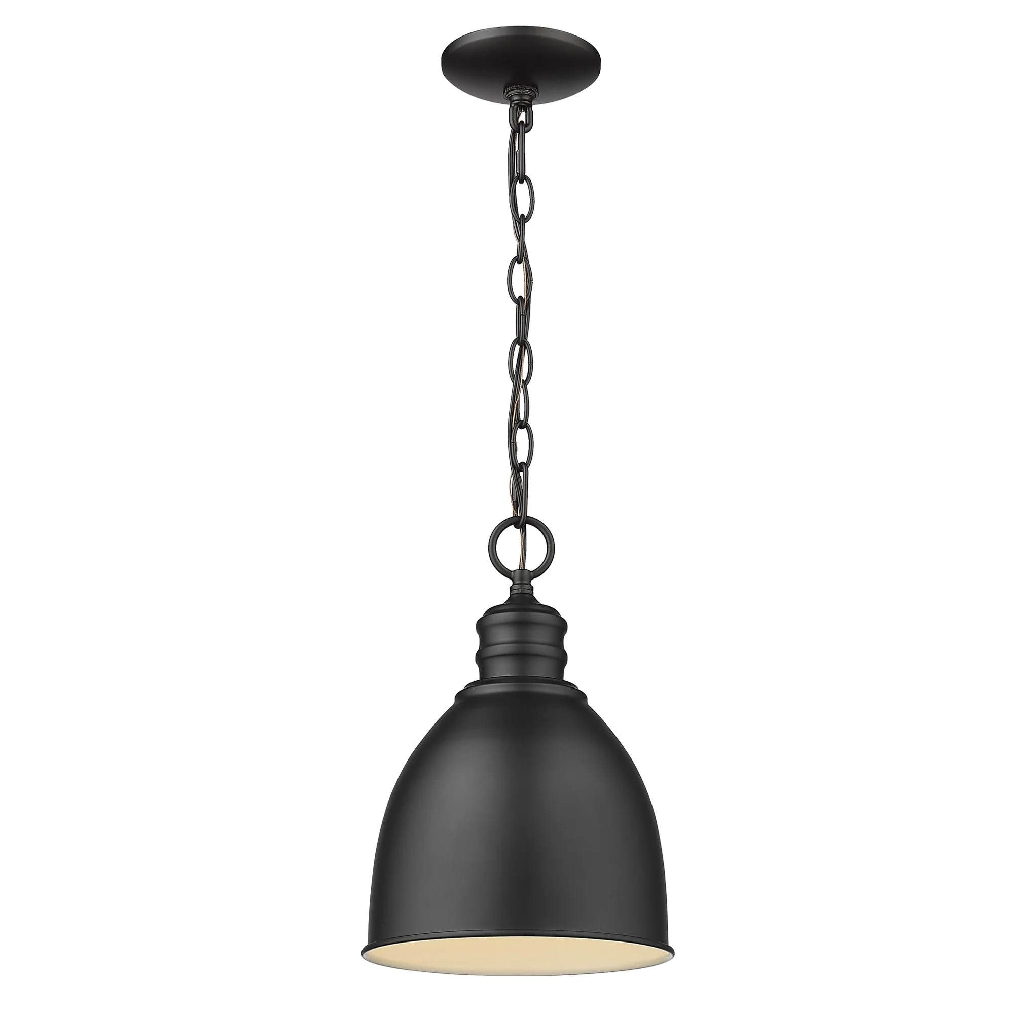 Minimalist Black Metal Pendant Hanging Light By Homeroots - Image 2