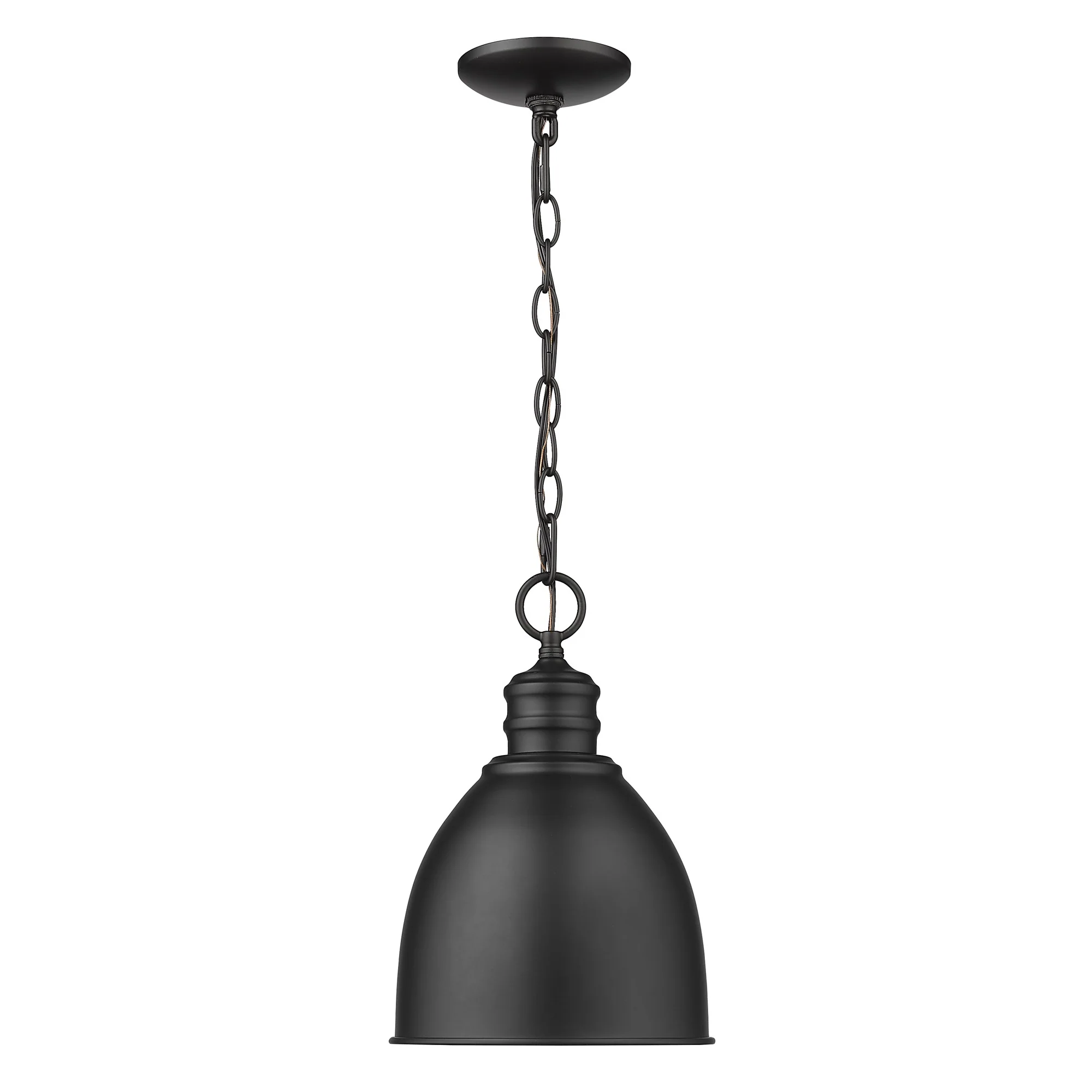 Minimalist Black Metal Pendant Hanging Light By Homeroots - Image 3