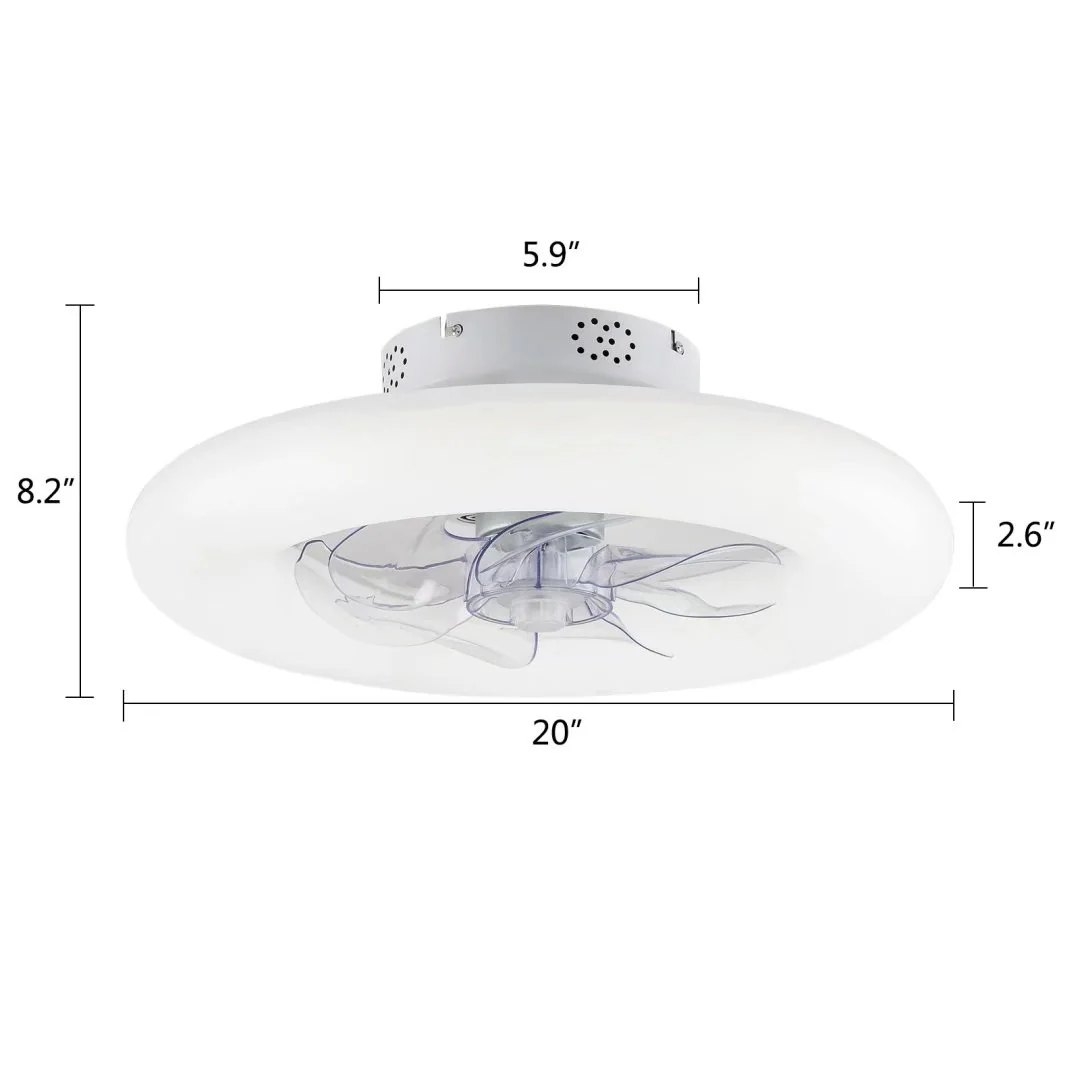 Minimalist Ceiling Fan and Light By Homeroots - Image 7