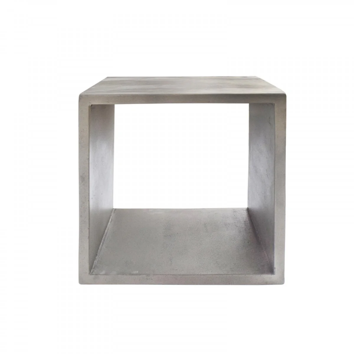 Minimalist Dark Gray Concrete Open Cube End or Side Table By Homeroots - Image 2
