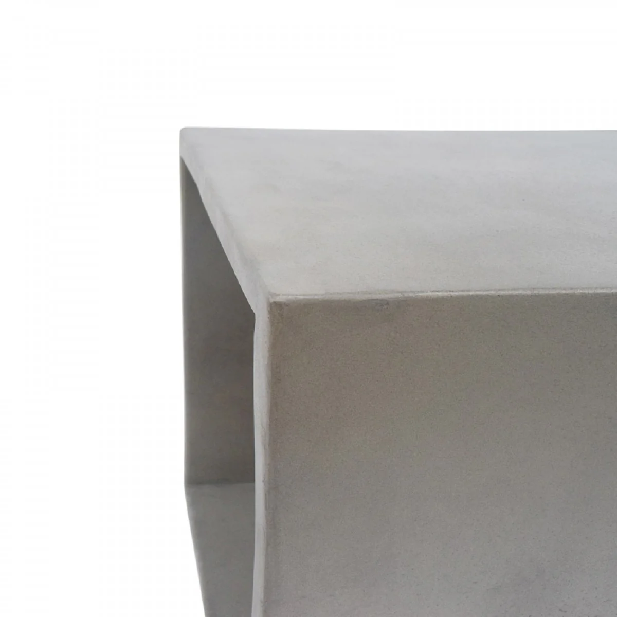 Minimalist Dark Gray Concrete Open Cube End or Side Table By Homeroots - Image 3