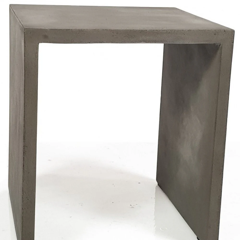 Minimalist Dark Gray Concrete Silhouette End or Side Table By Homeroots - Image 3