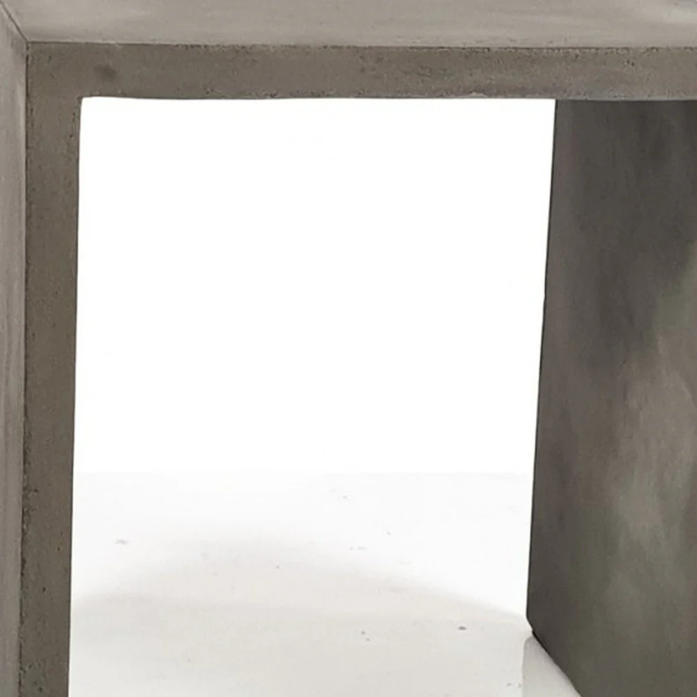 Minimalist Dark Gray Concrete Silhouette End or Side Table By Homeroots - Image 4