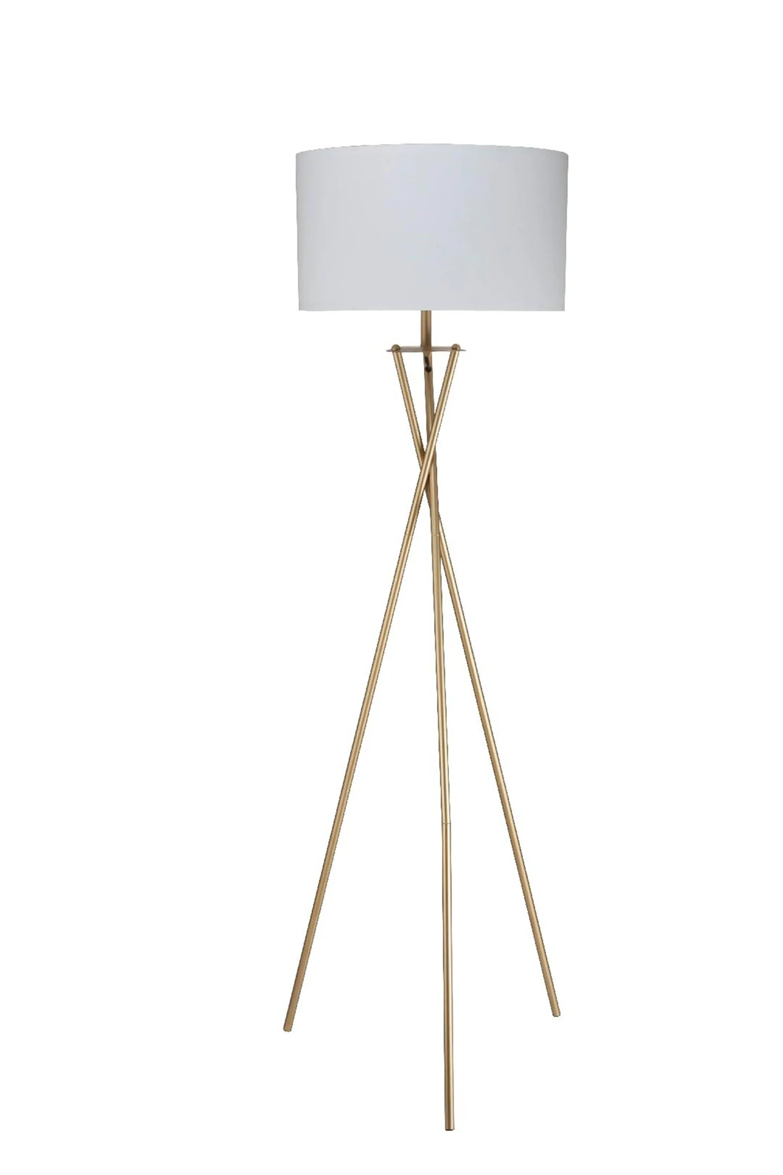 Minimalist Gold Metal Floor Lamp By Homeroots - Image 2