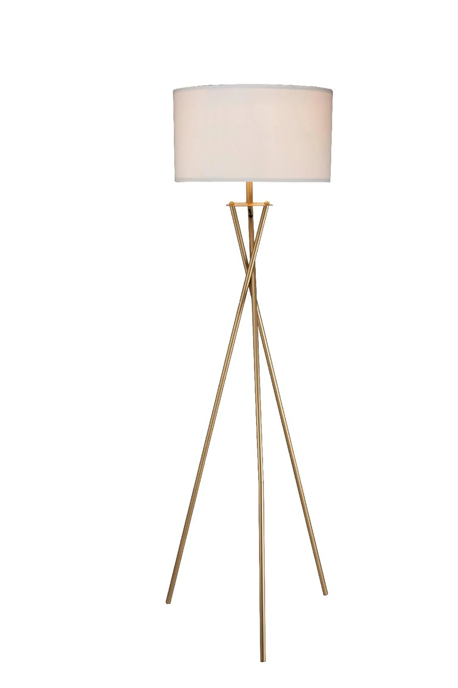 Minimalist Gold Metal Floor Lamp By Homeroots - Image 3