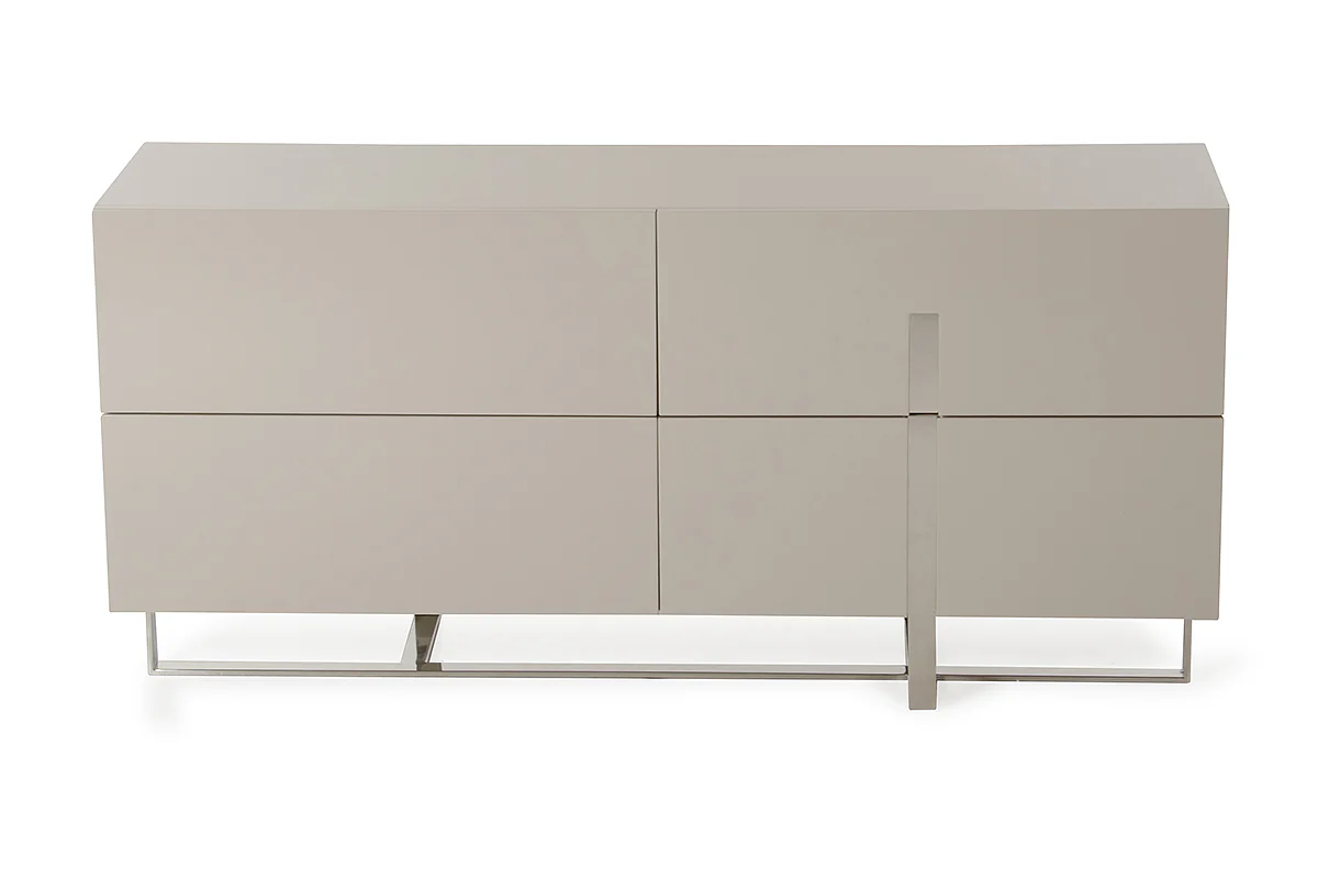 Minimalist Light Gray 3 Drawer Dresser By Homeroots - Image 2