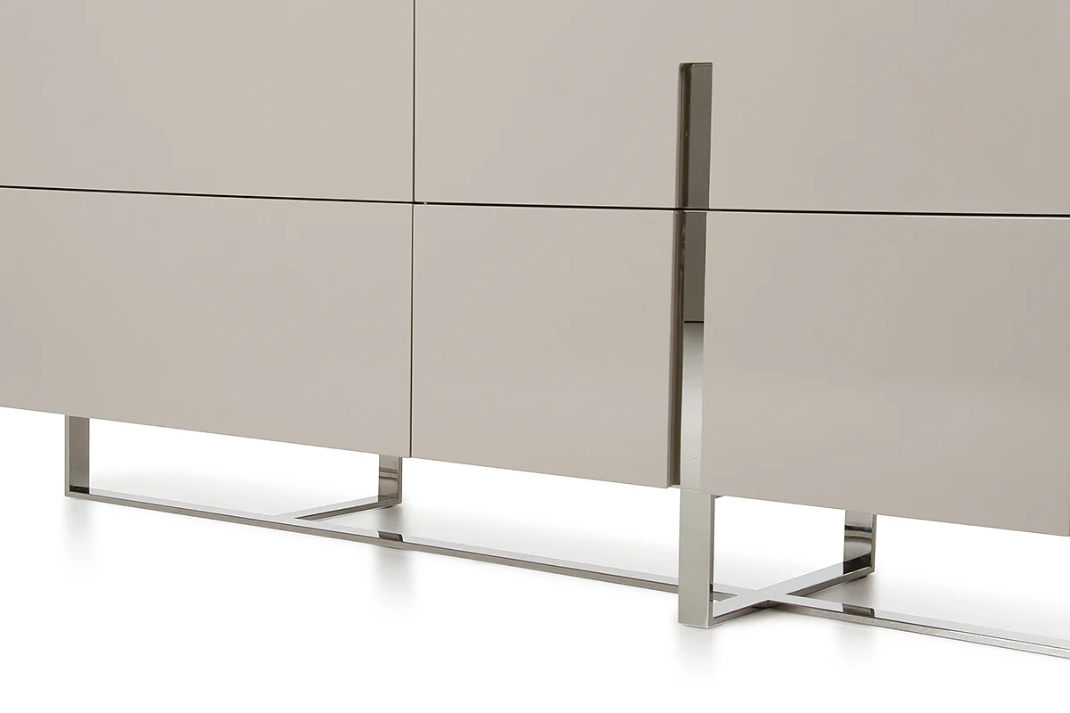 Minimalist Light Gray 3 Drawer Dresser By Homeroots - Image 4