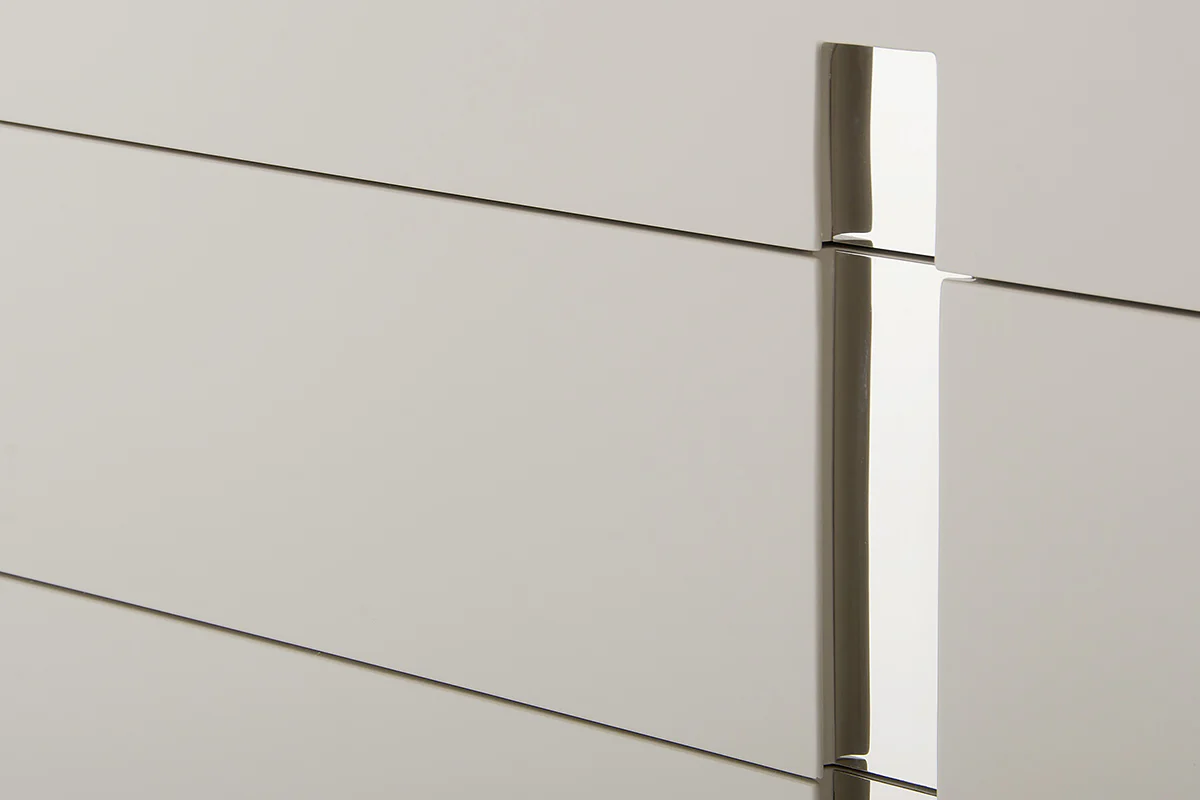 Minimalist Light Gray 3 Drawer Dresser By Homeroots - Image 5