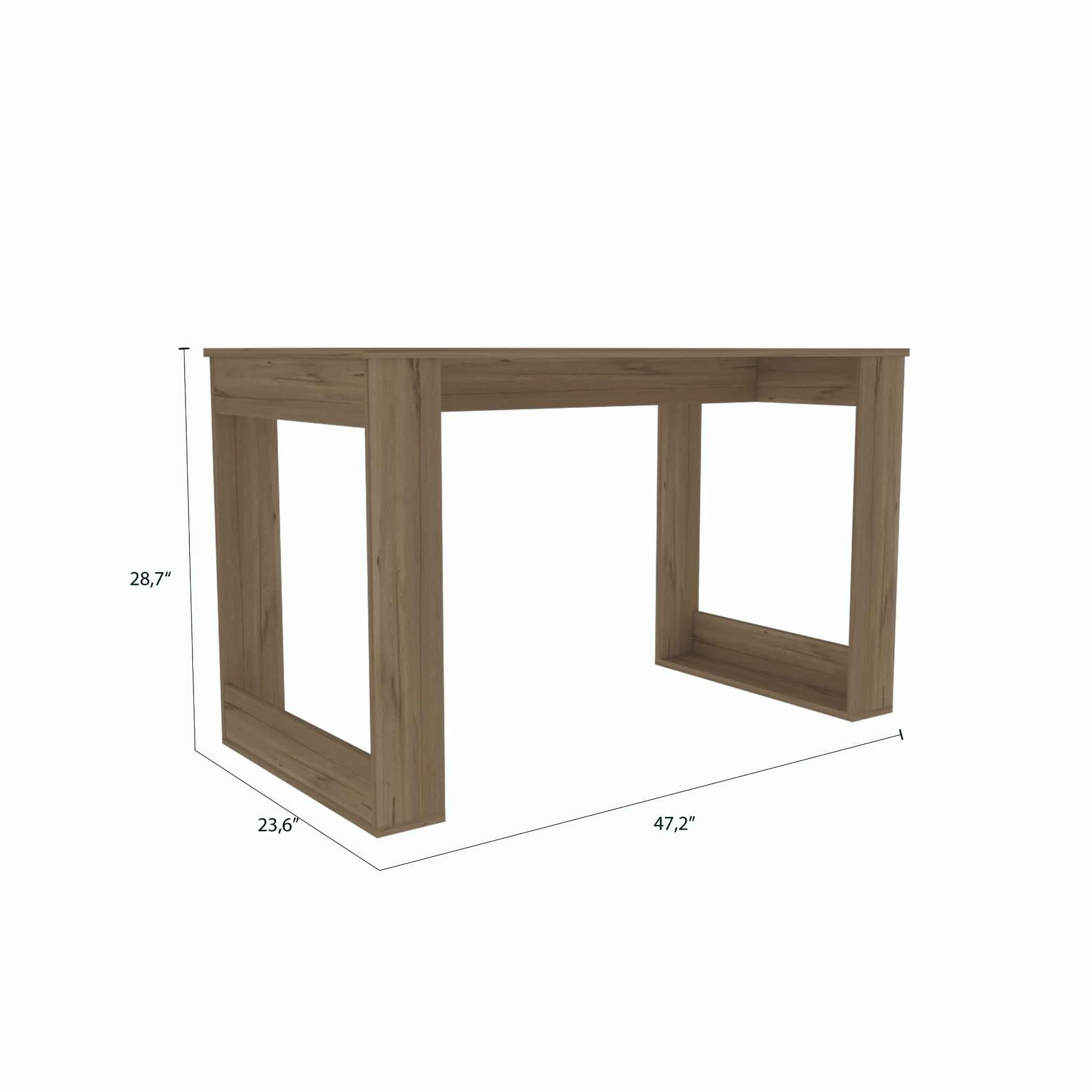 Minimalist Natural Espresso Computer Desk By Homeroots - Image 2