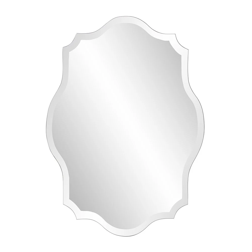Minimalist Rectangle Mirror with Scalloped Corners and Curved Edges By Homeroots - Image 2