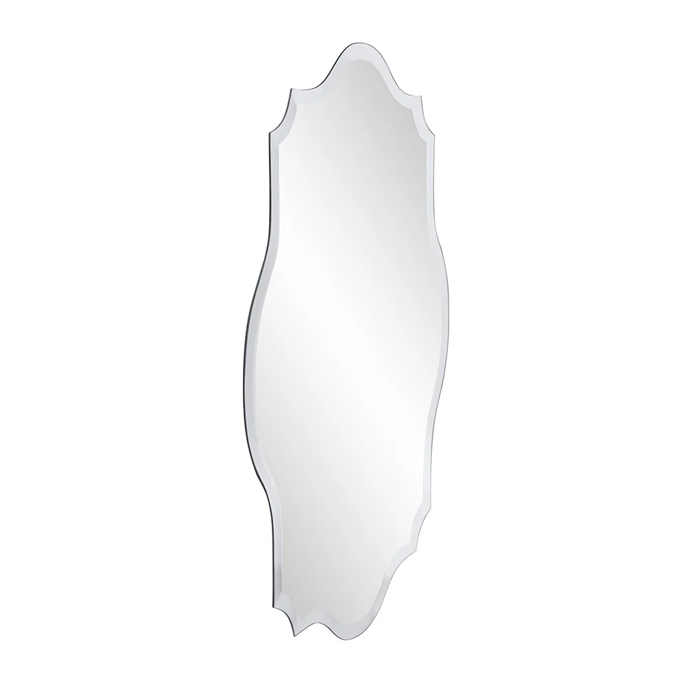 Minimalist Rectangle Mirror with Scalloped Corners and Curved Edges By Homeroots - Image 3