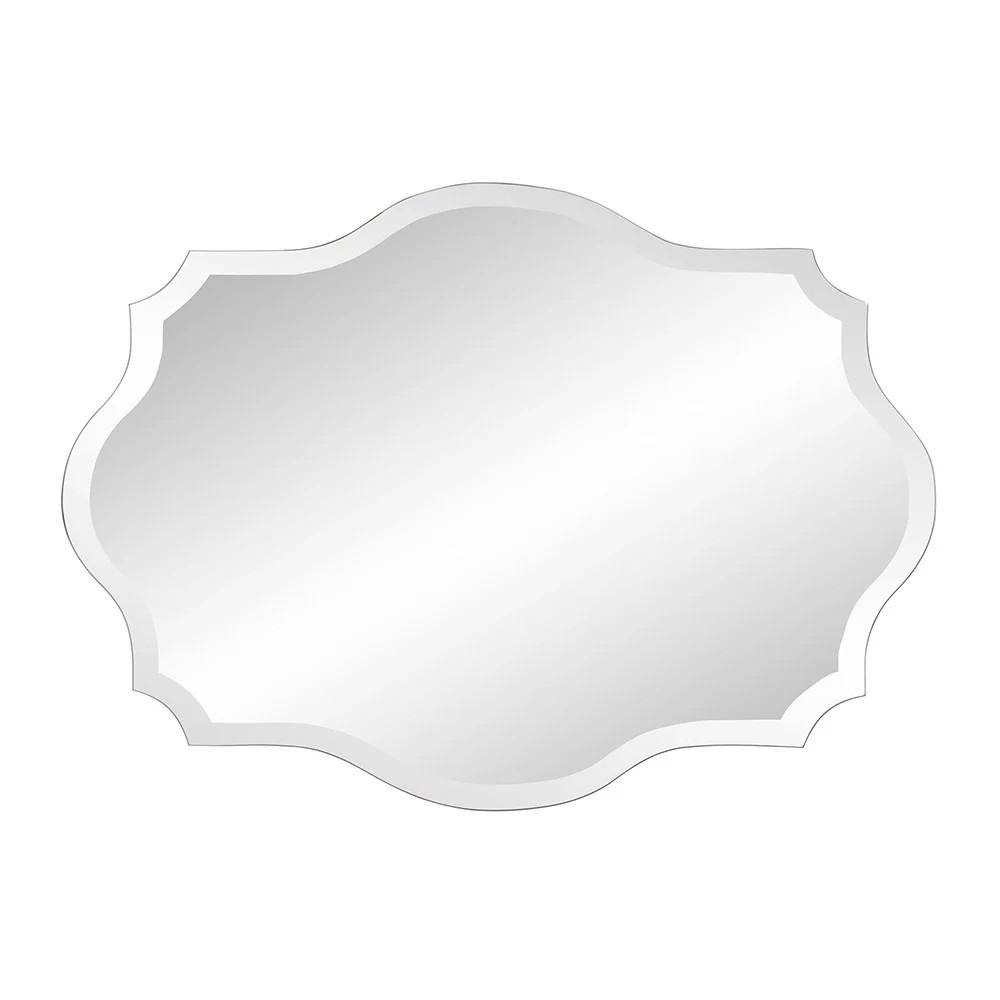 Minimalist Rectangle Mirror with Scalloped Corners and Curved Edges By Homeroots - Image 4