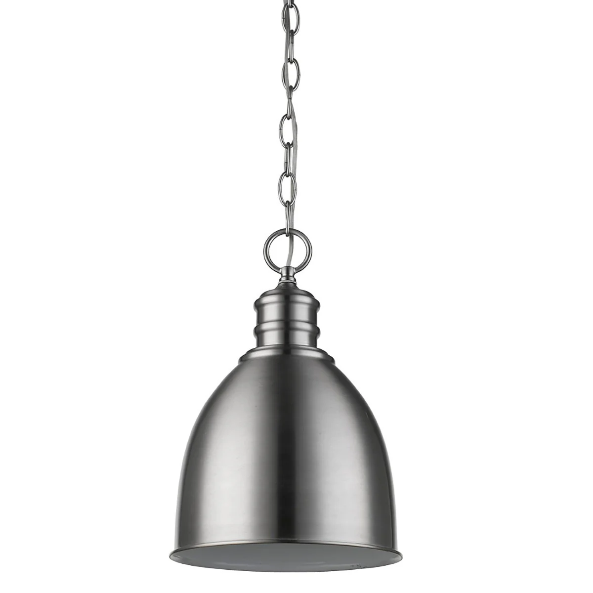 Minimalist Silver Metal Pendant Hanging Light By Homeroots - Image 2