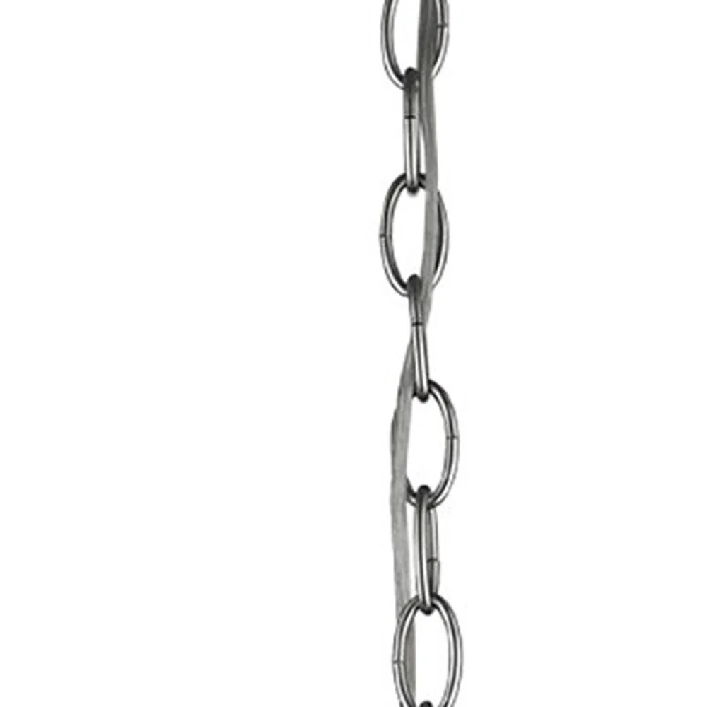 Minimalist Silver Metal Pendant Hanging Light By Homeroots - Image 4