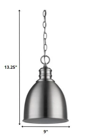 Minimalist Silver Metal Pendant Hanging Light By Homeroots - Image 5