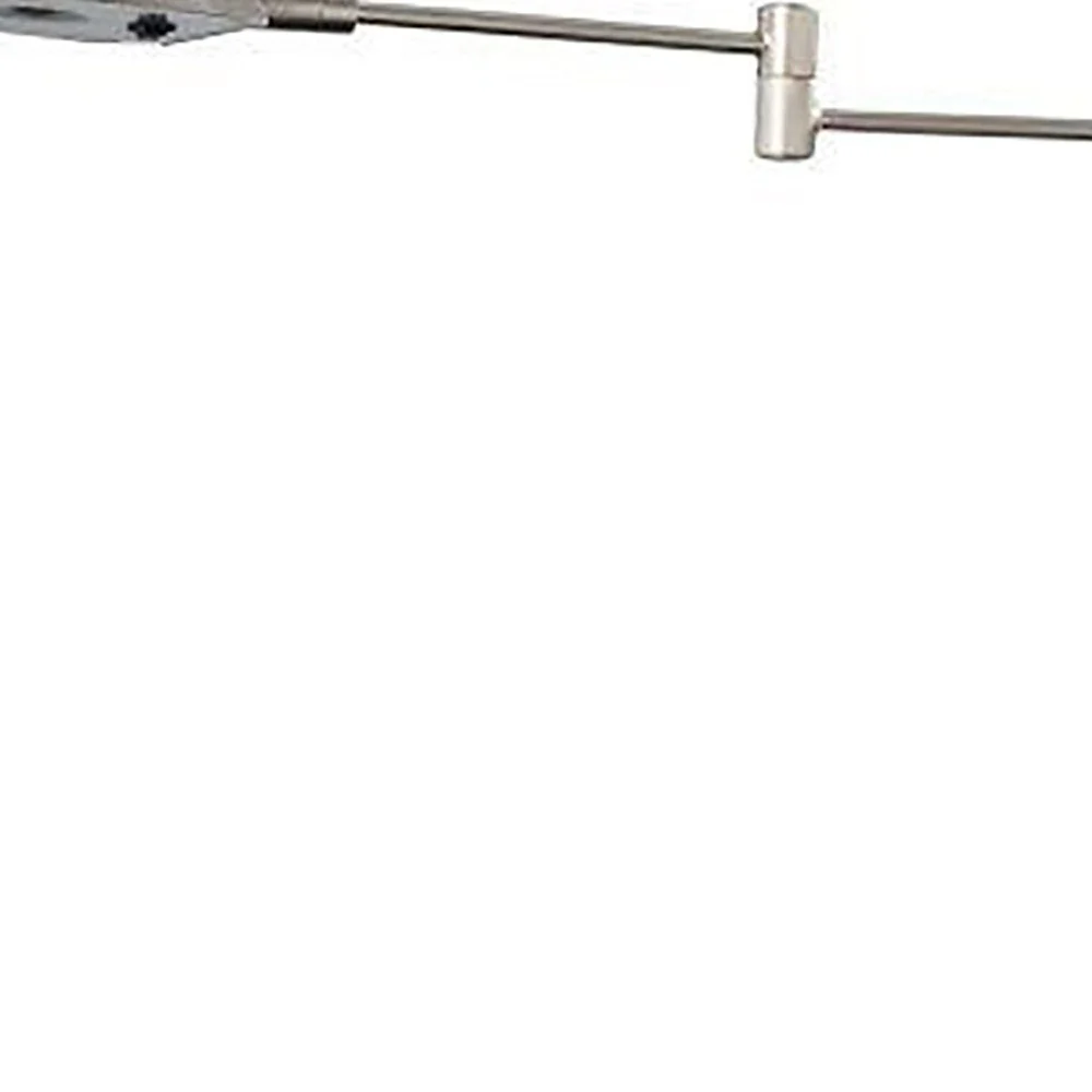 Minimalist Silver Metal Swing Arm Desk Lamp By Homeroots - Image 5