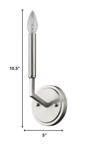Minimalist Silver Wall Sconce By Homeroots - Image 2