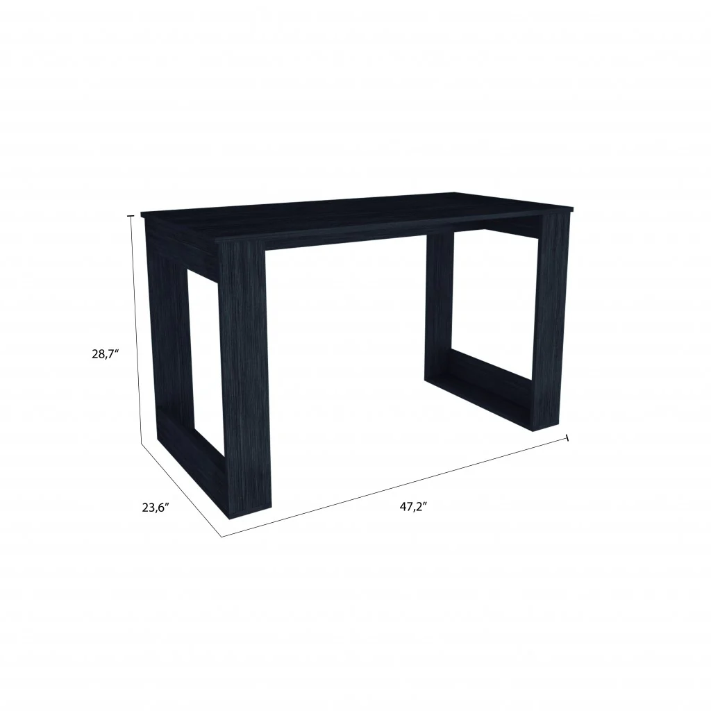 Minimalist Smokey Gray Computer Desk By Homeroots - Image 2