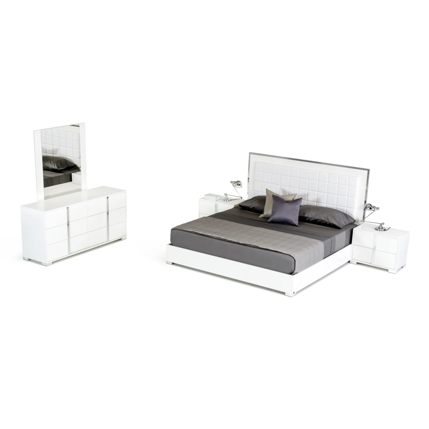 Minimalist White 6 Drawer Dresser By Homeroots - Image 2