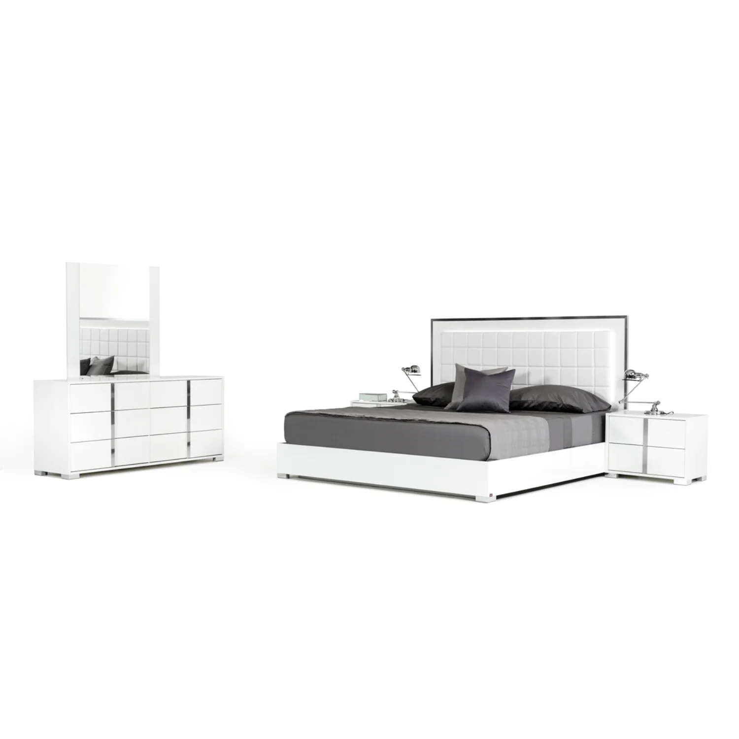Minimalist White 6 Drawer Dresser By Homeroots - Image 3