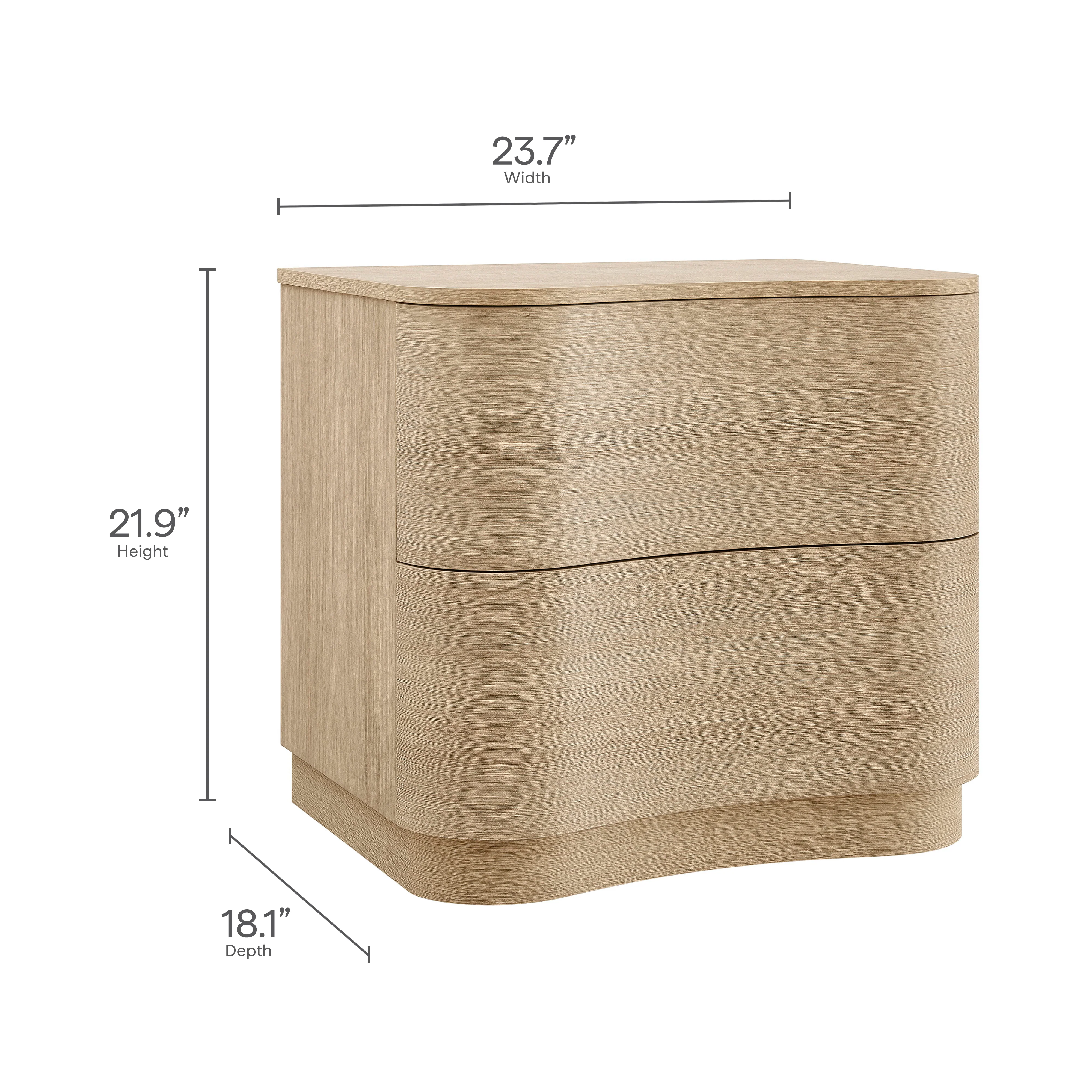 Mirae 2-Drawer Curved Nightstand by Modway - Image 18