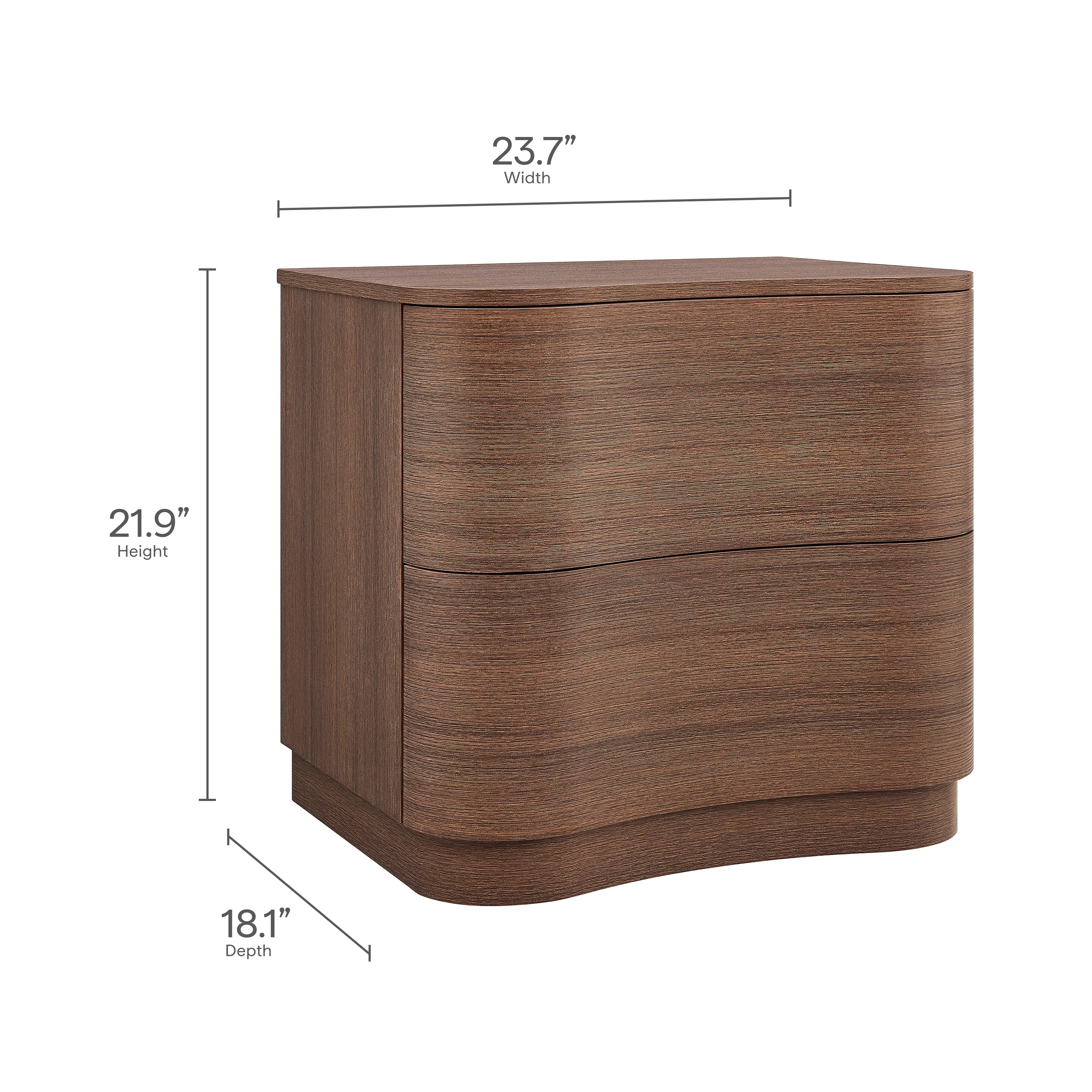 Mirae 2-Drawer Curved Nightstand by Modway - Image 9