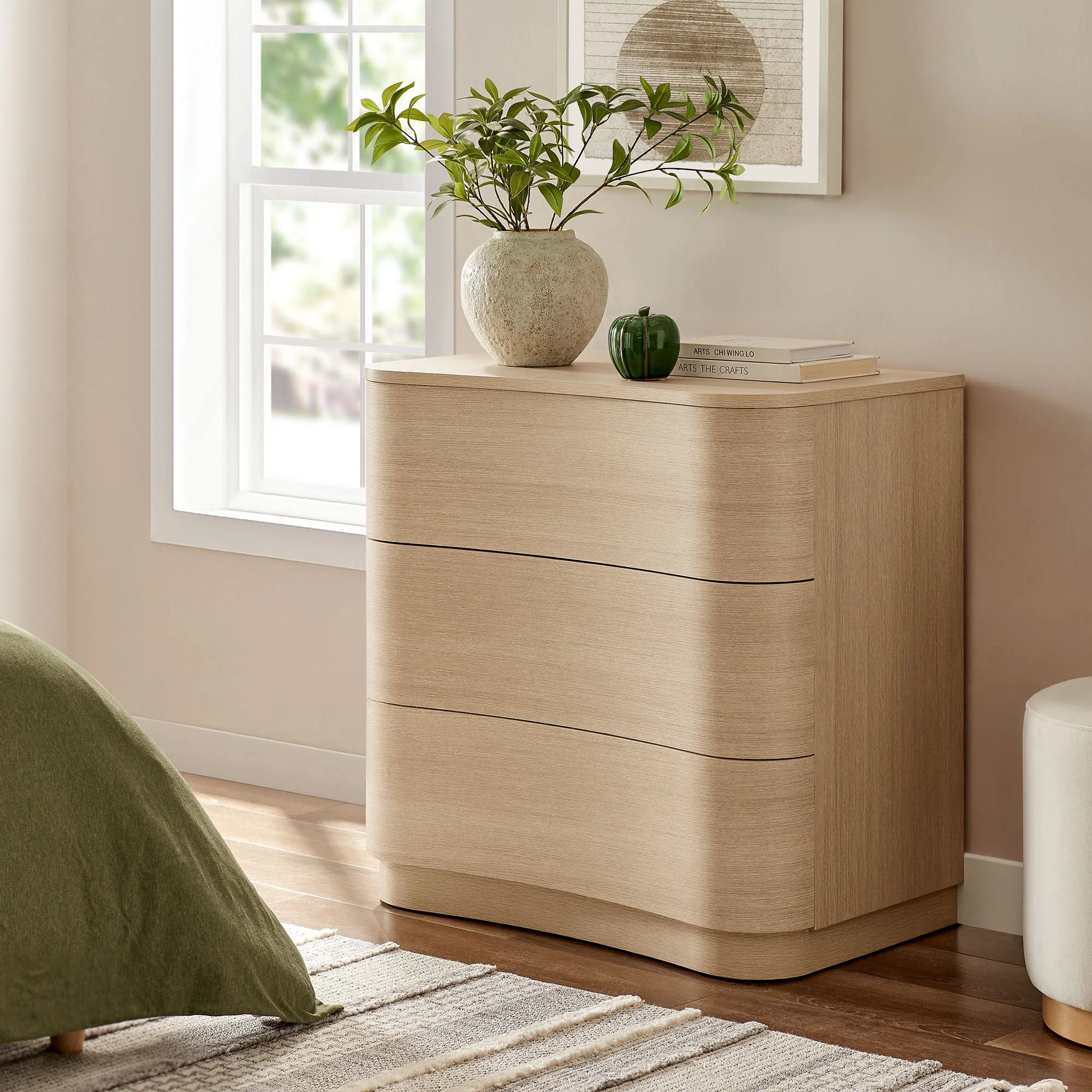 Mirae 3-Drawer Curved Compact Dresser by Modway - Image 16