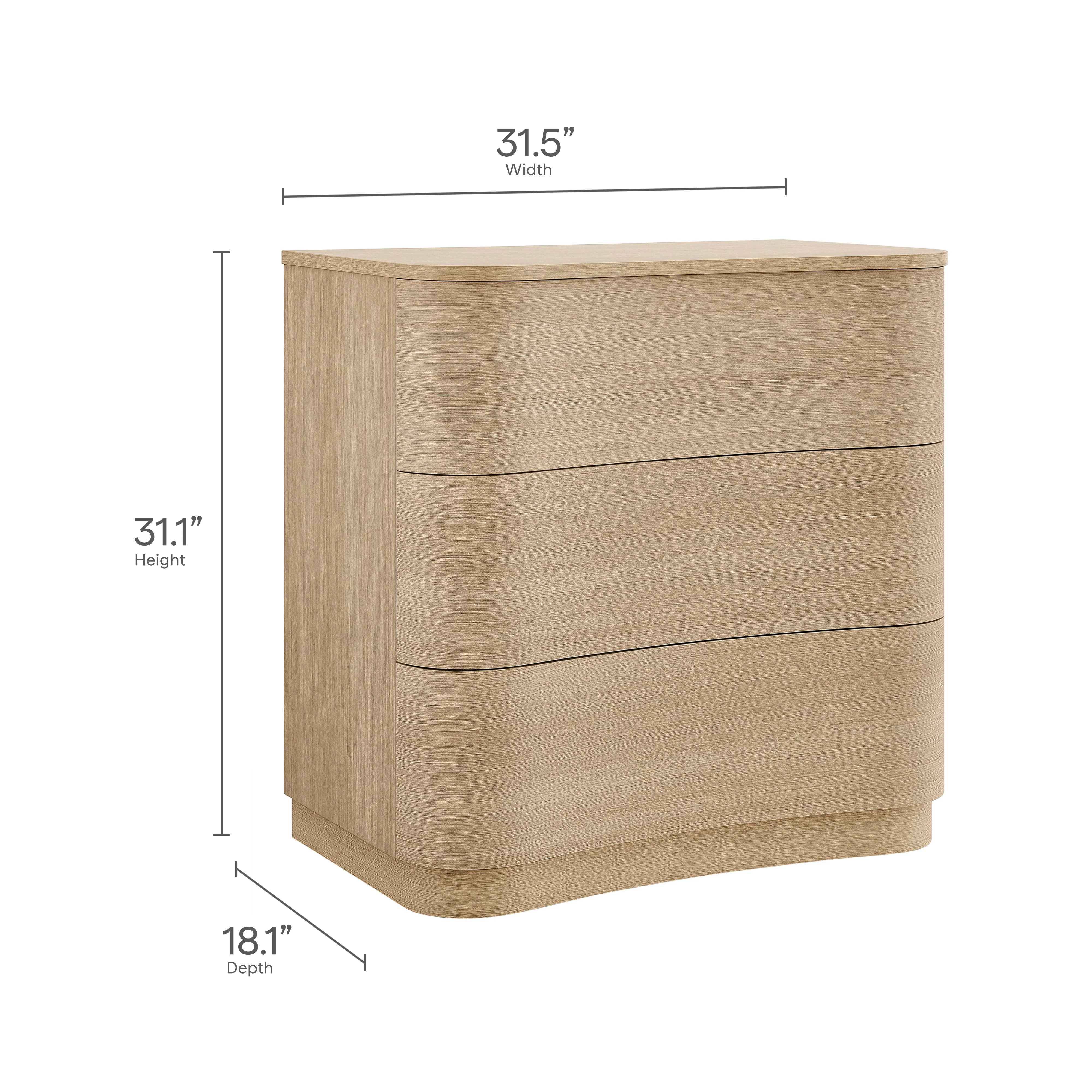 Mirae 3-Drawer Curved Compact Dresser by Modway - Image 18