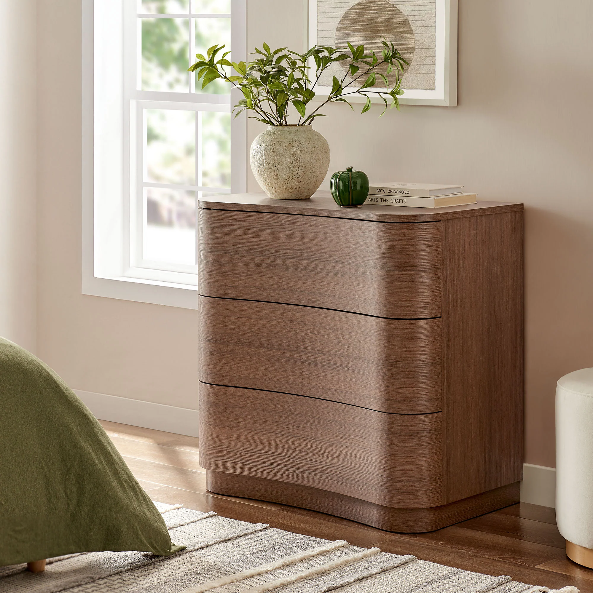 Mirae 3-Drawer Curved Compact Dresser by Modway - Image 7