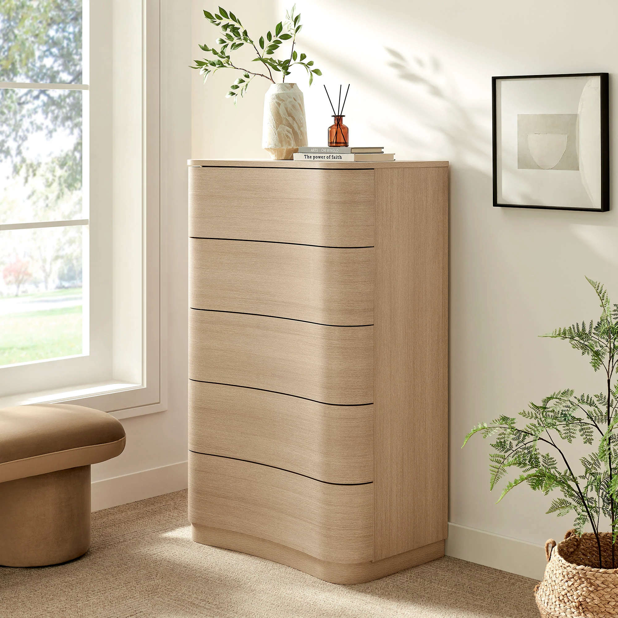 Mirae 5-Drawer Curved Dresser Chest of Drawers by Modway - Image 16