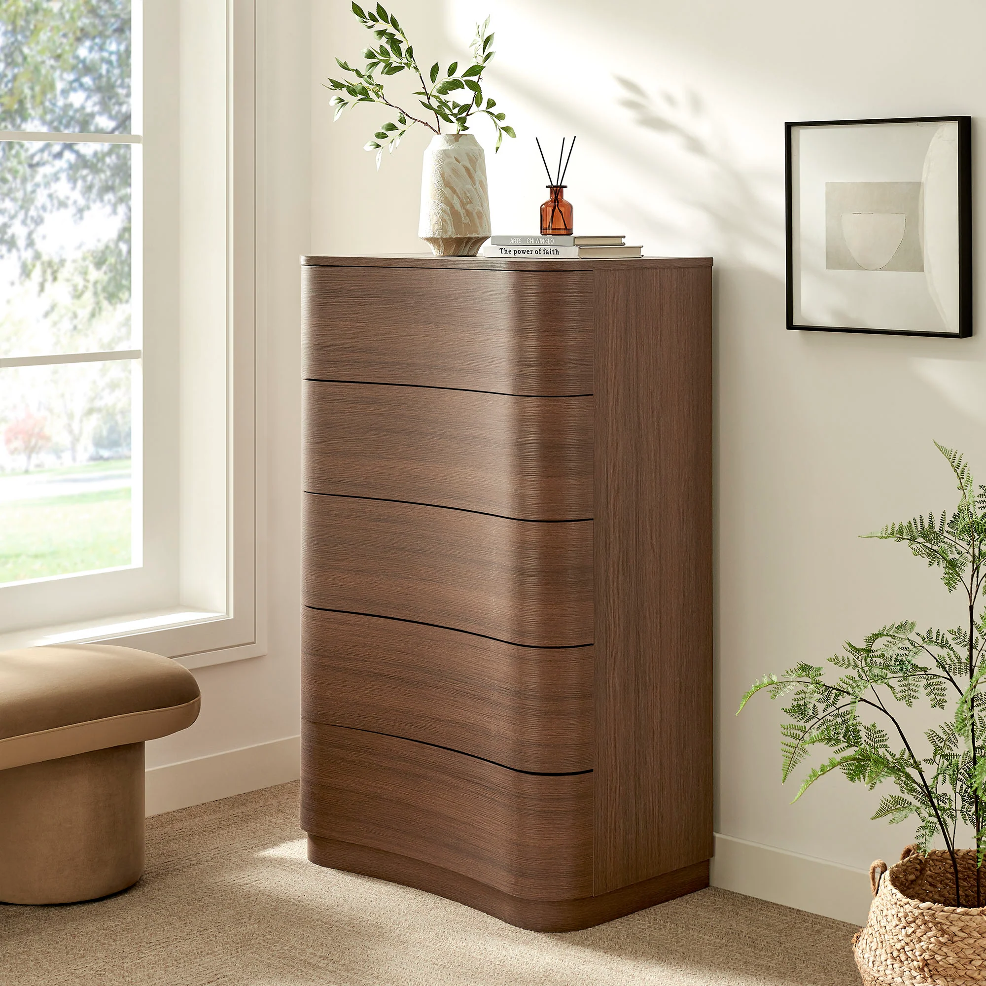 Mirae 5-Drawer Curved Dresser Chest of Drawers by Modway - Image 7