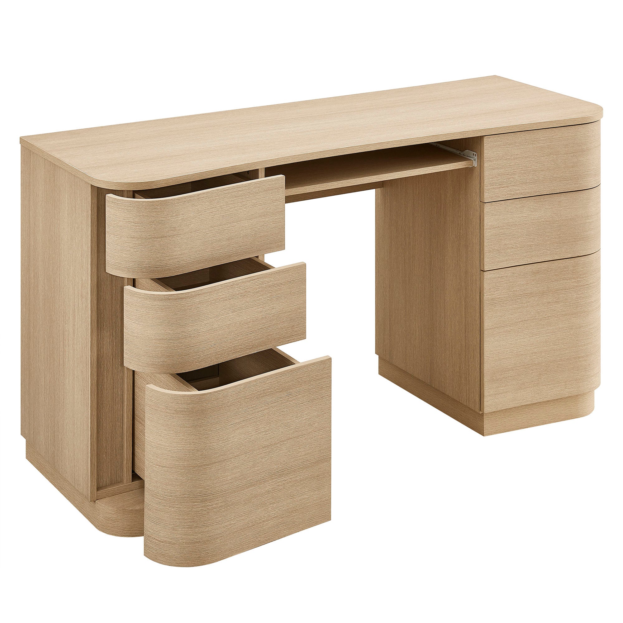 Mirae 55" 6-Drawer Curved Office Desk by Modway - Image 14