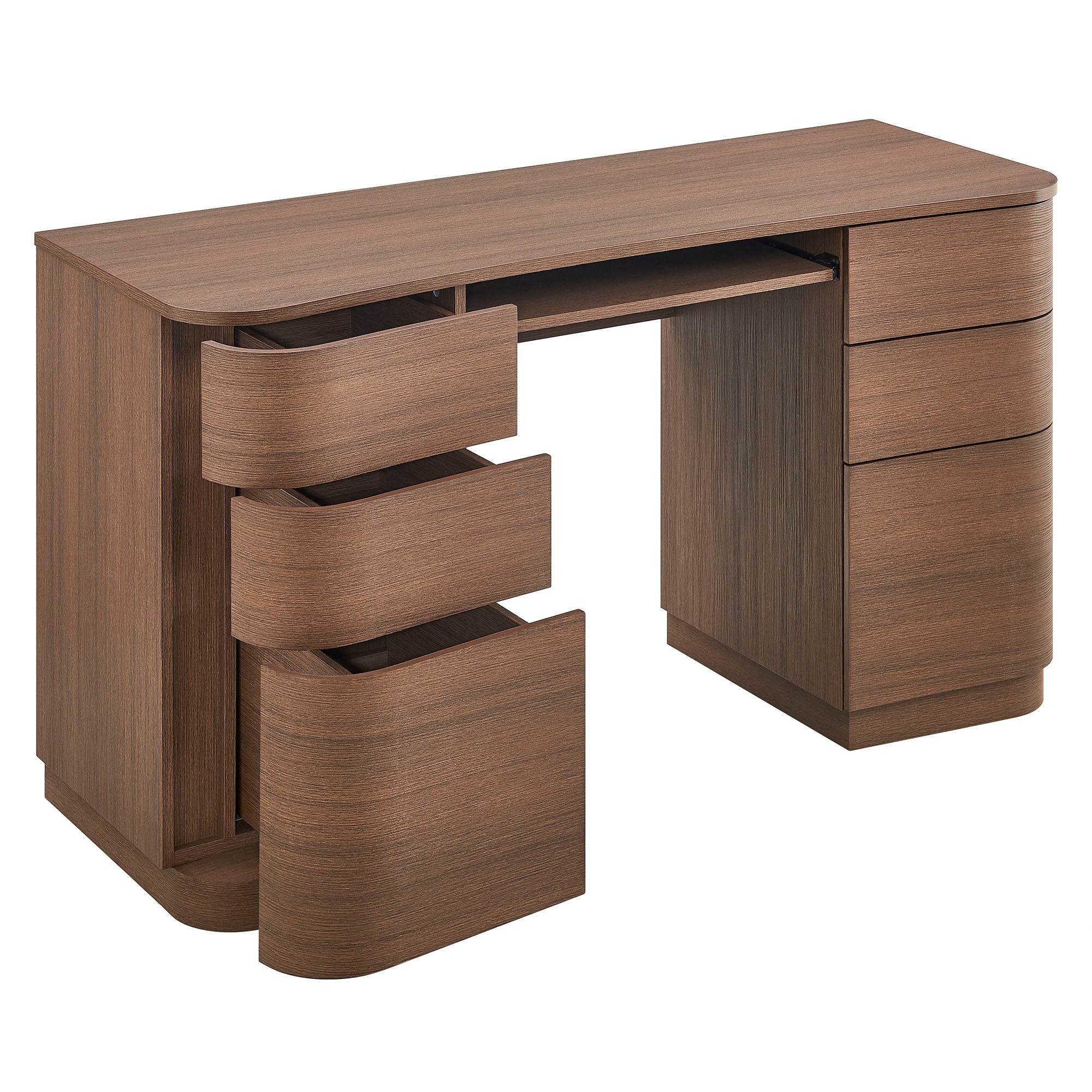 Mirae 55" 6-Drawer Curved Office Desk by Modway - Image 5