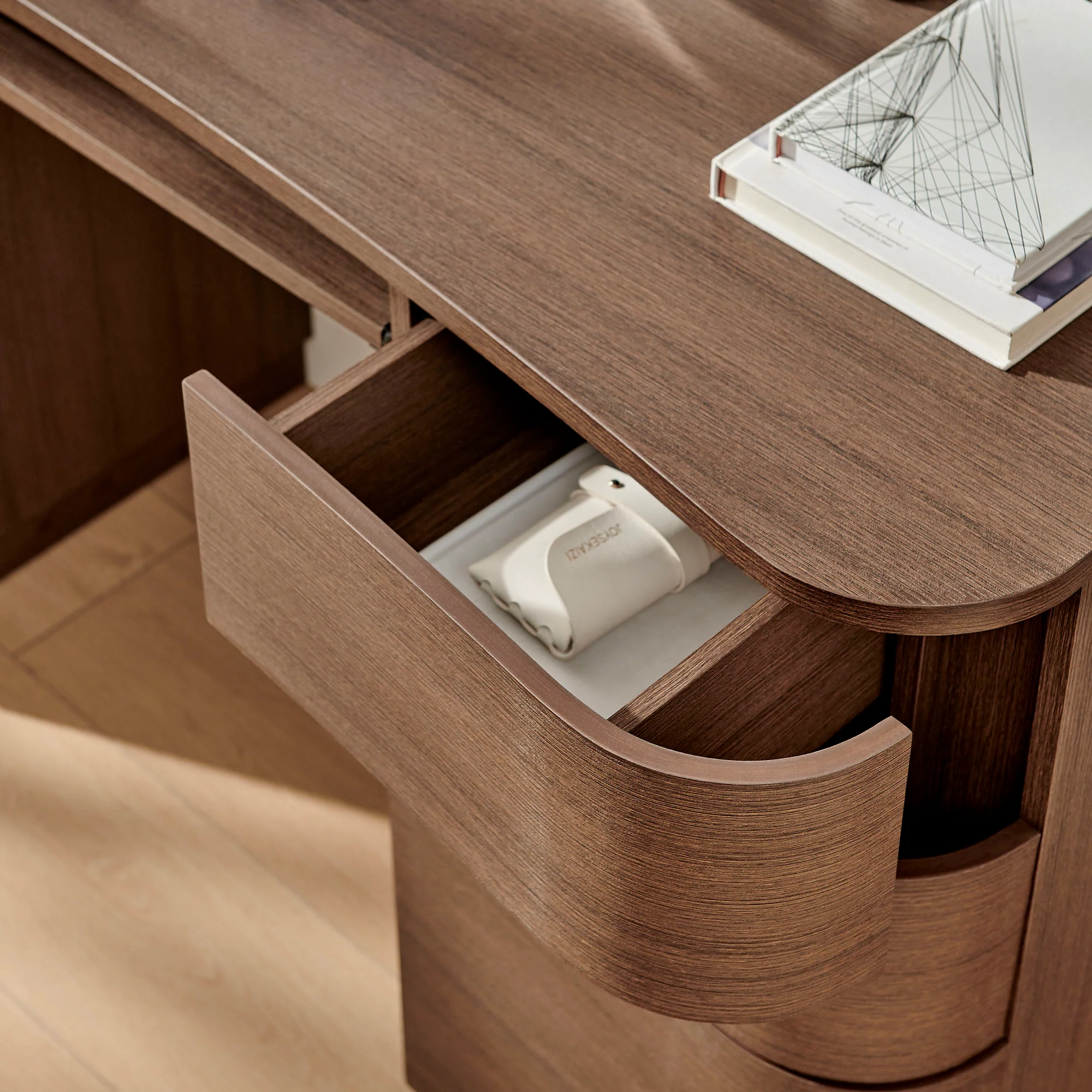 Mirae 55" 6-Drawer Curved Office Desk by Modway - Image 7