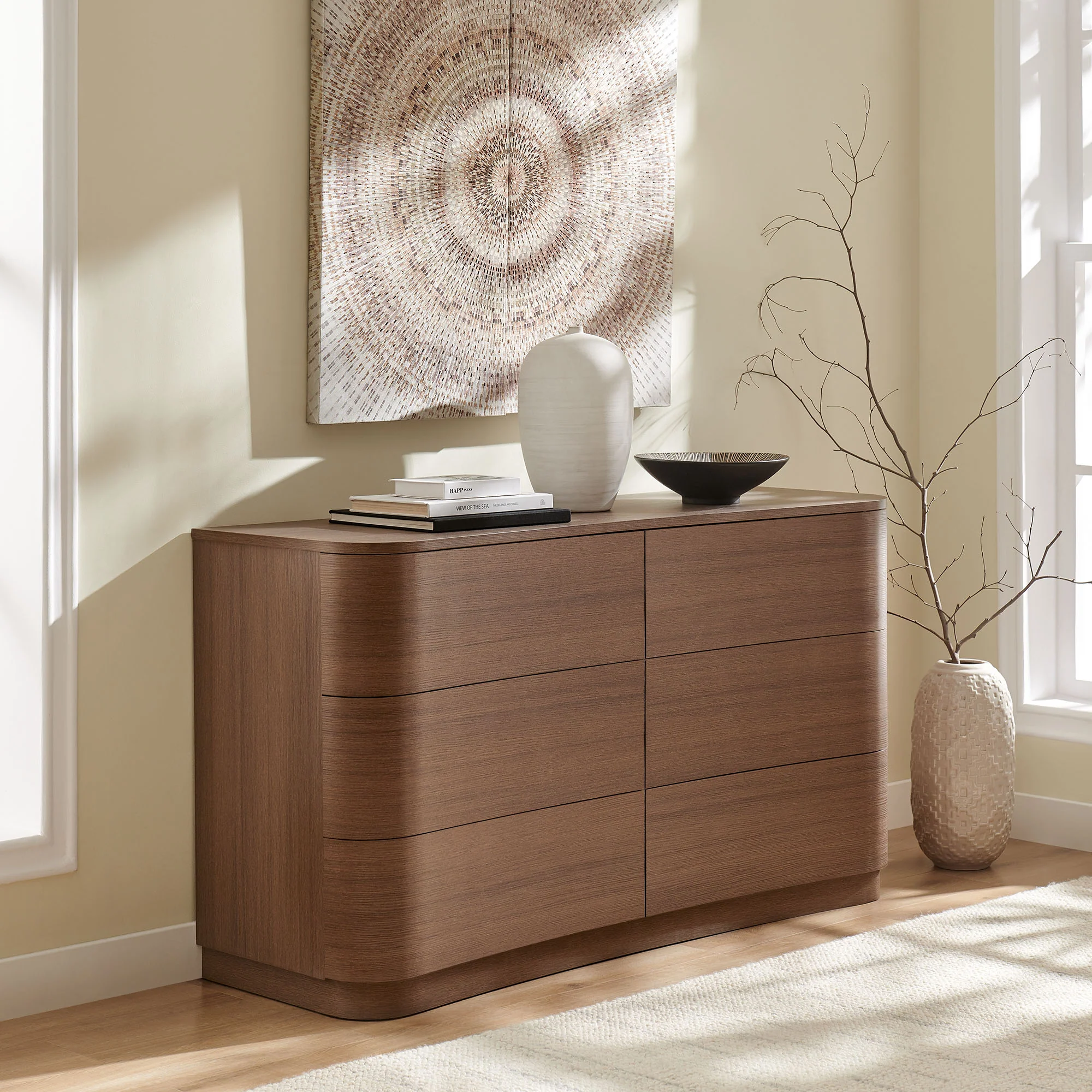 Mirae 6-Drawer Curved Dresser by Modway - Image 7