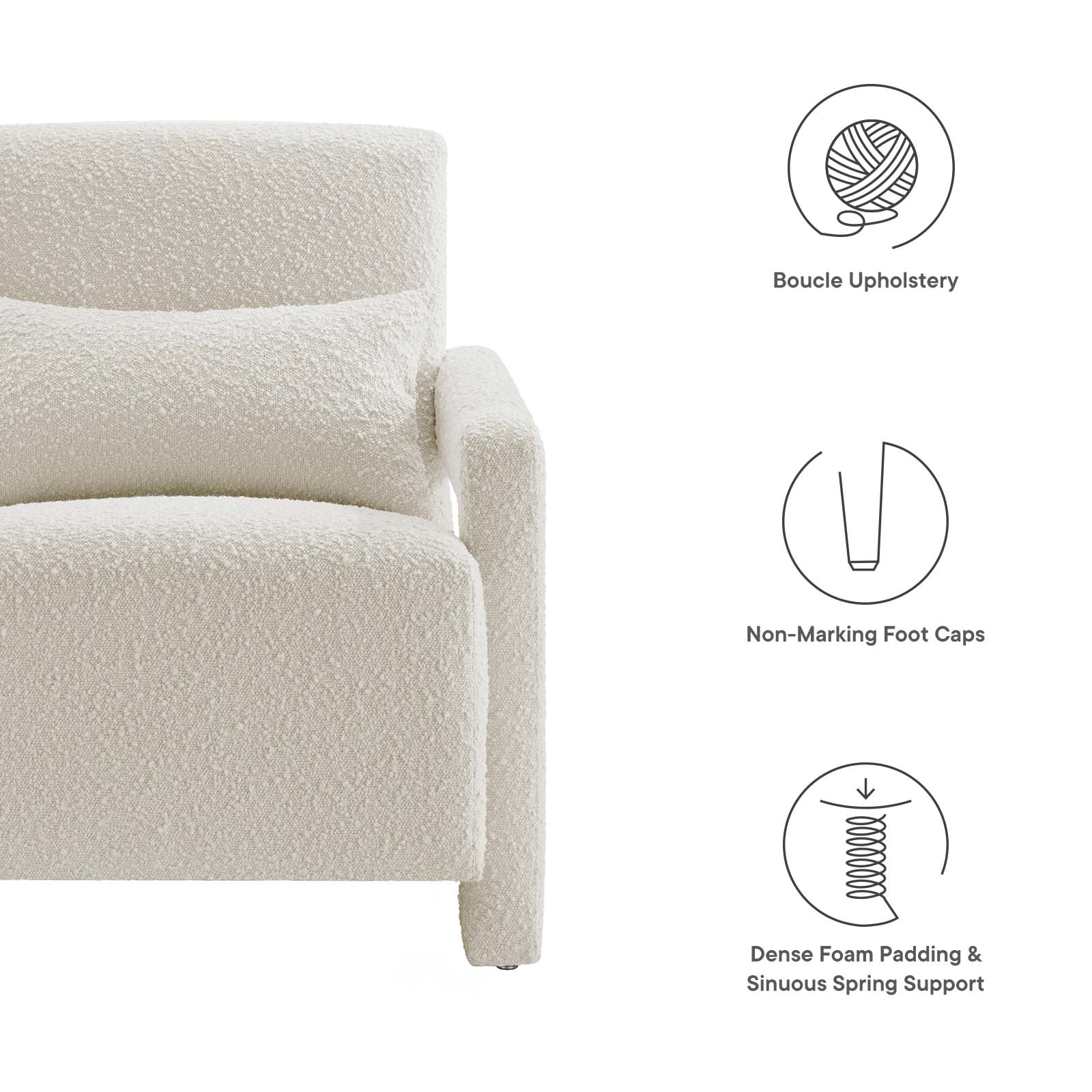 Mirage Boucle Upholstered Armchair By Modway - EEI-6475 - Image 15