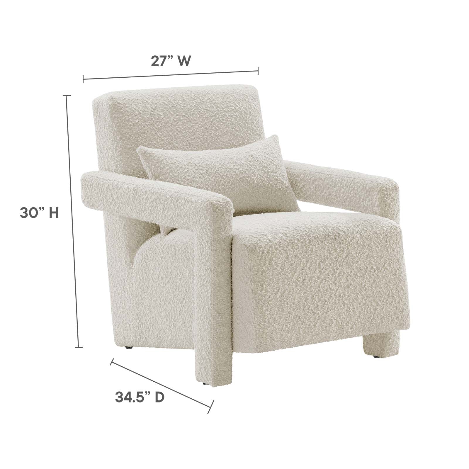 Mirage Boucle Upholstered Armchair By Modway - EEI-6475 - Image 16