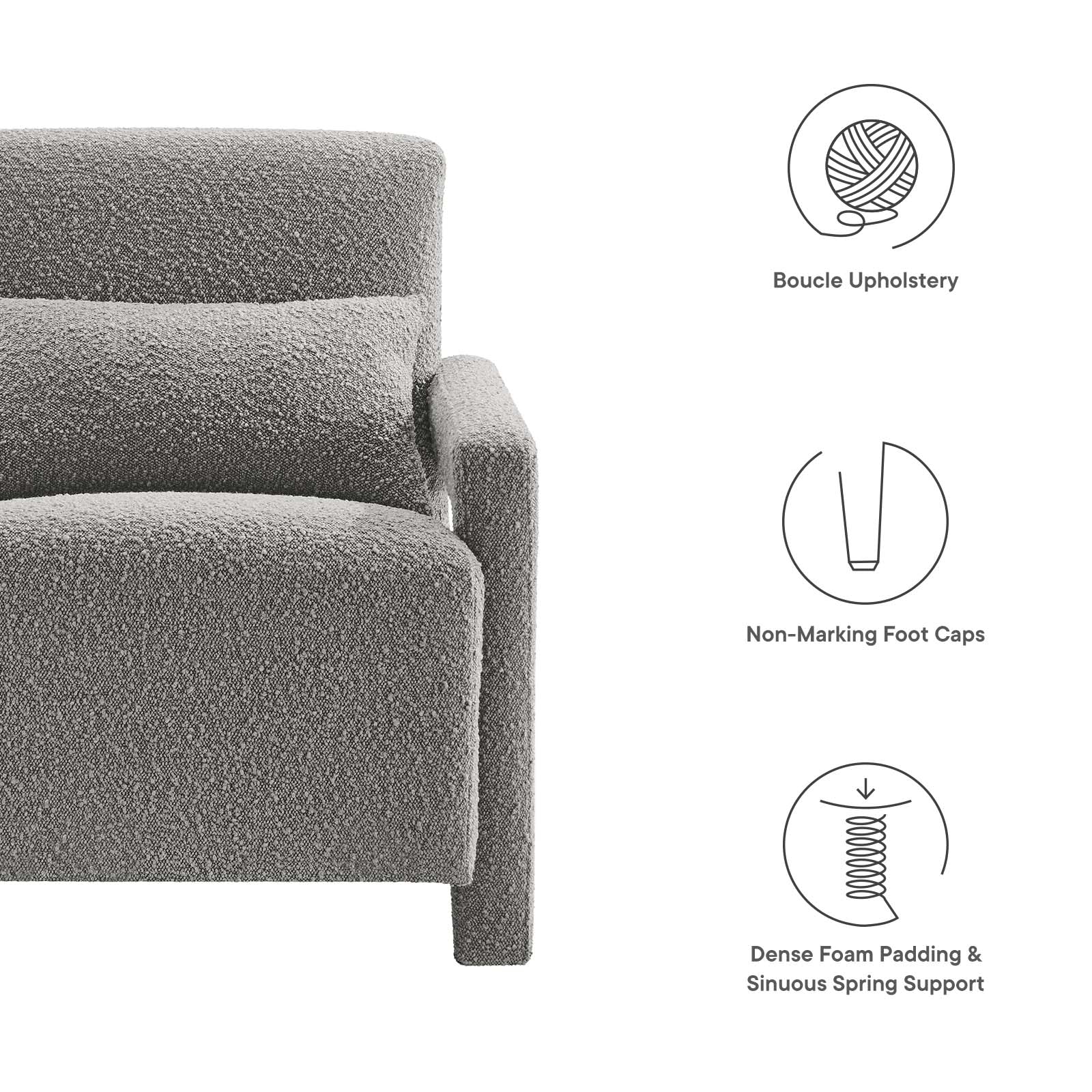 Mirage Boucle Upholstered Armchair By Modway - EEI-6475 - Image 23