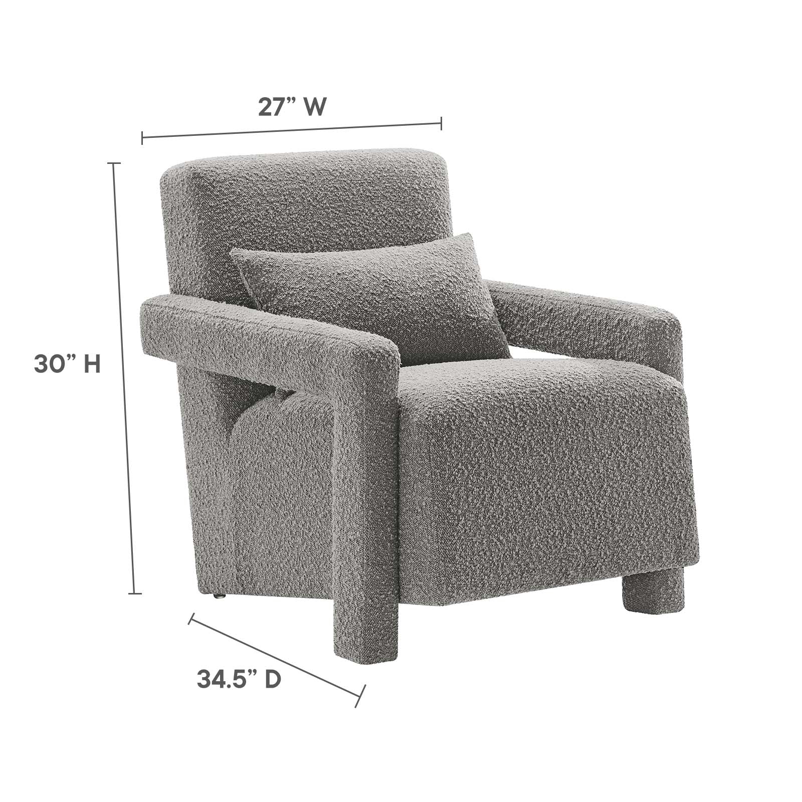 Mirage Boucle Upholstered Armchair By Modway - EEI-6475 - Image 24