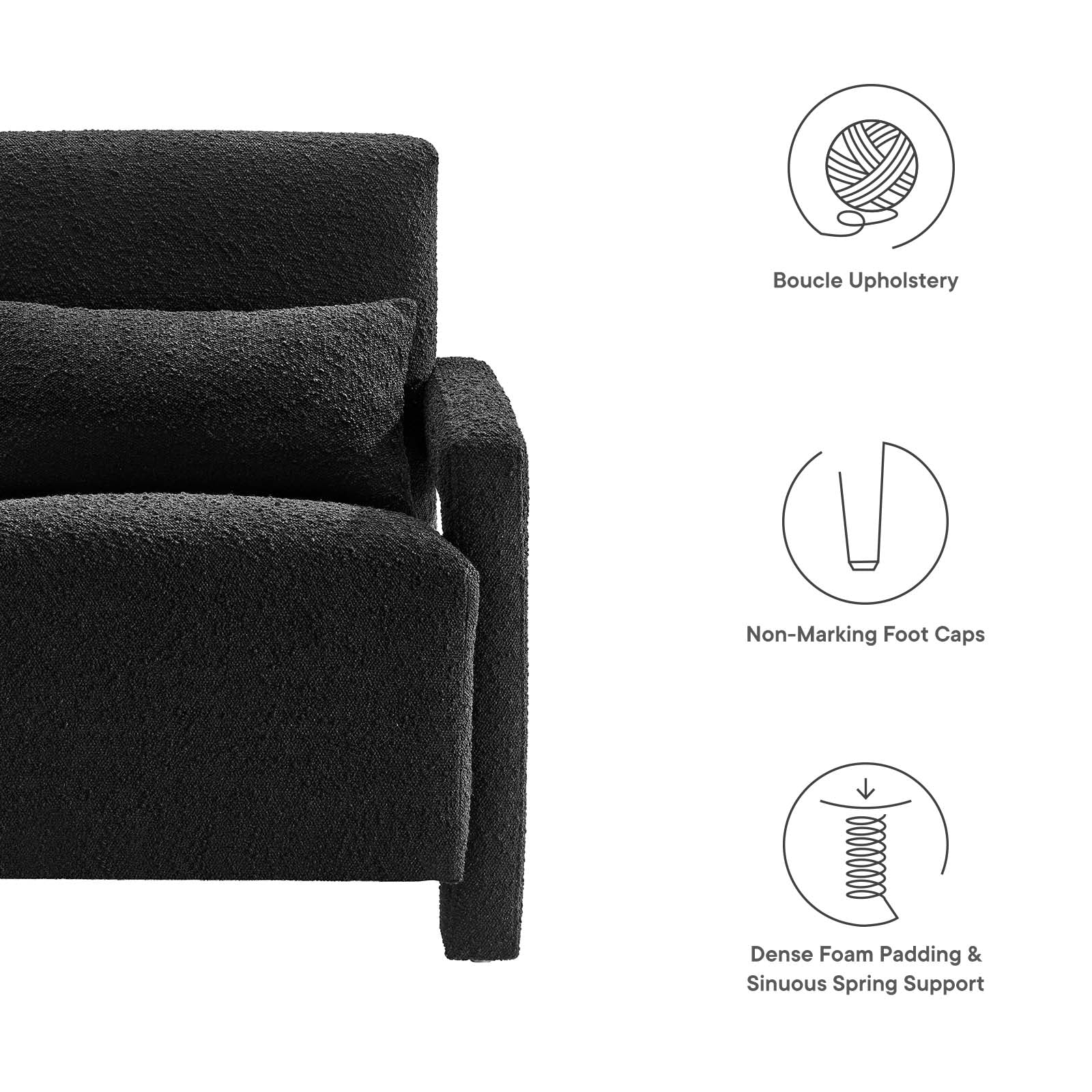 Mirage Boucle Upholstered Armchair By Modway - EEI-6475 - Image 7