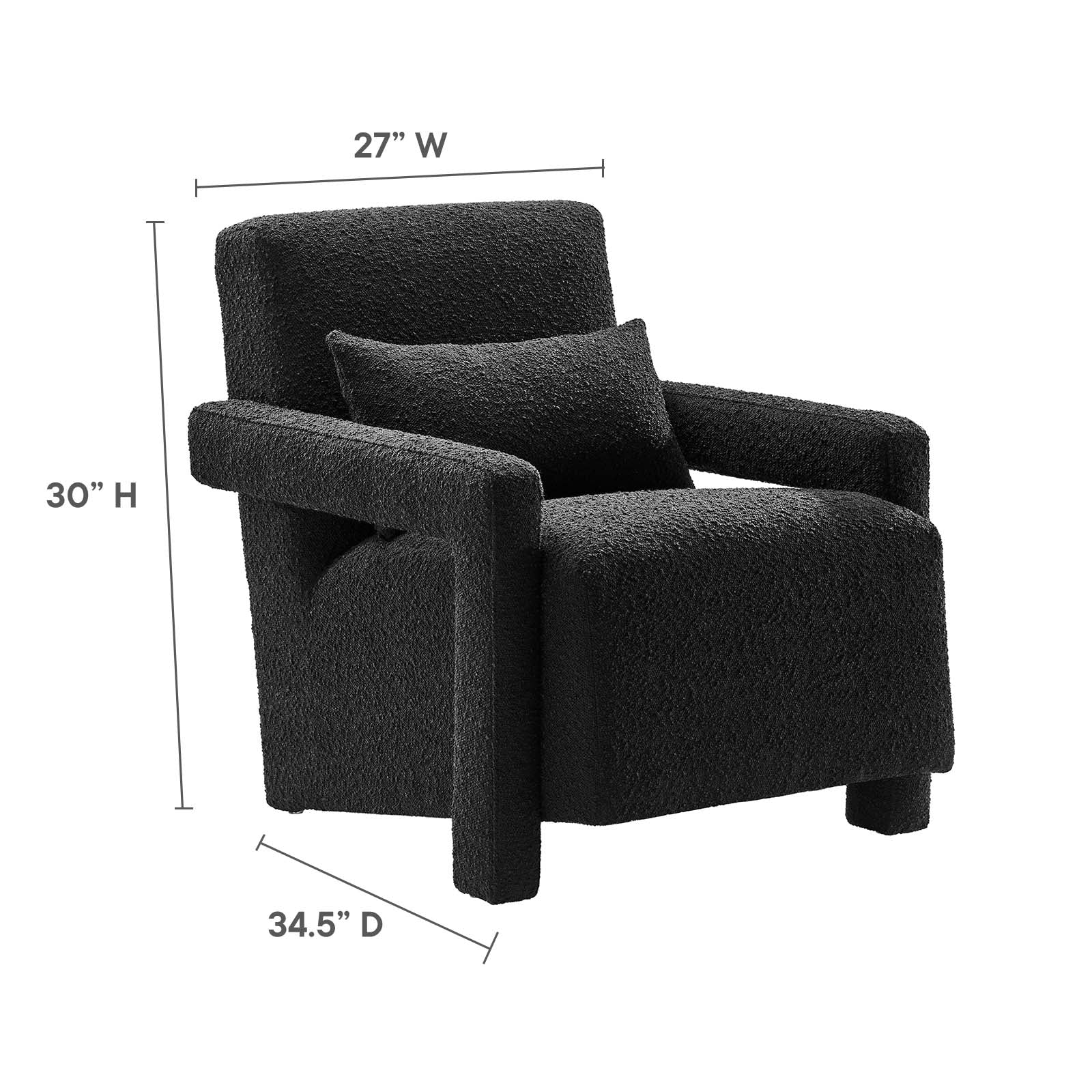Mirage Boucle Upholstered Armchair By Modway - EEI-6475 - Image 8