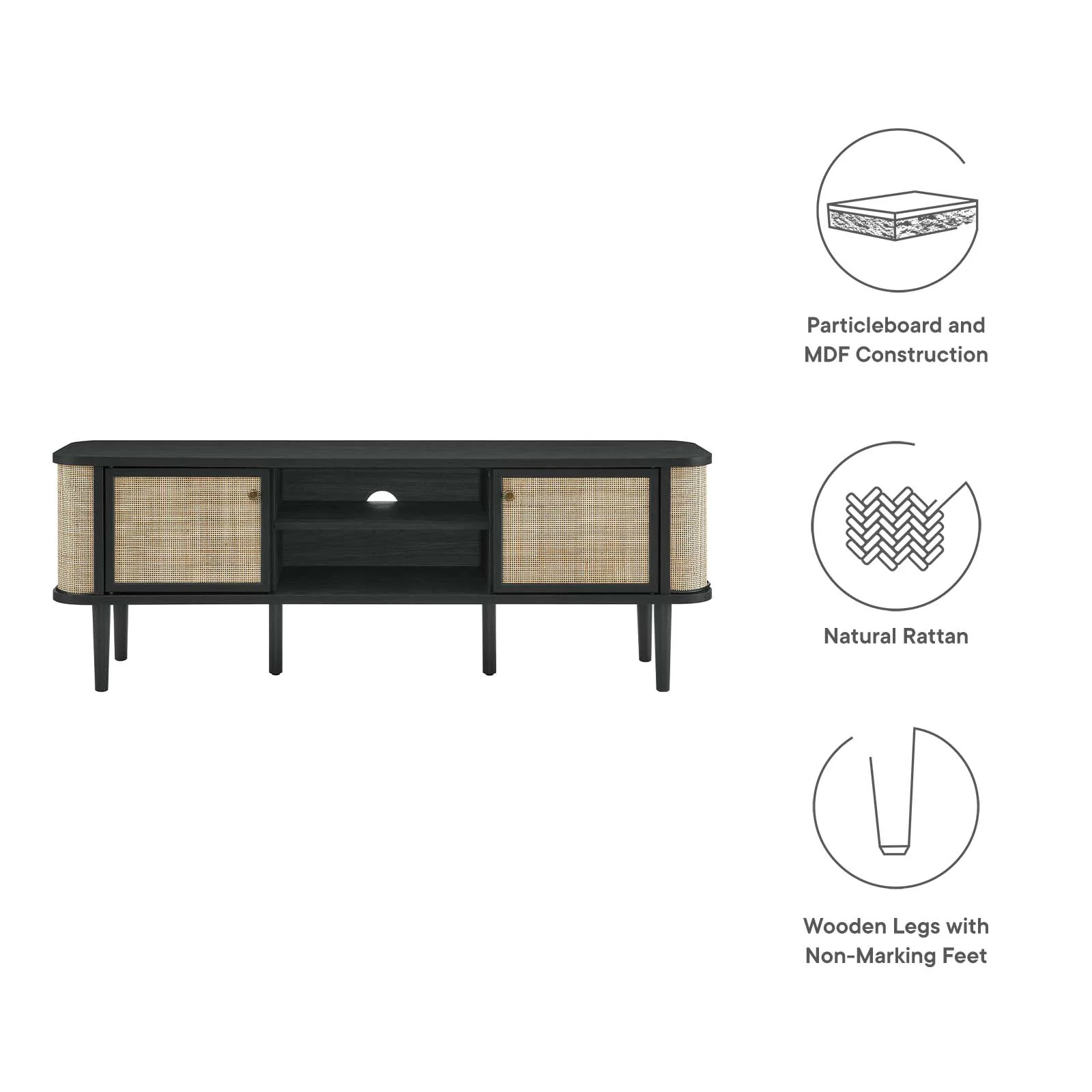 Miramar 60'' Wood TV Stand By Modway - EEI-6260 - Image 10