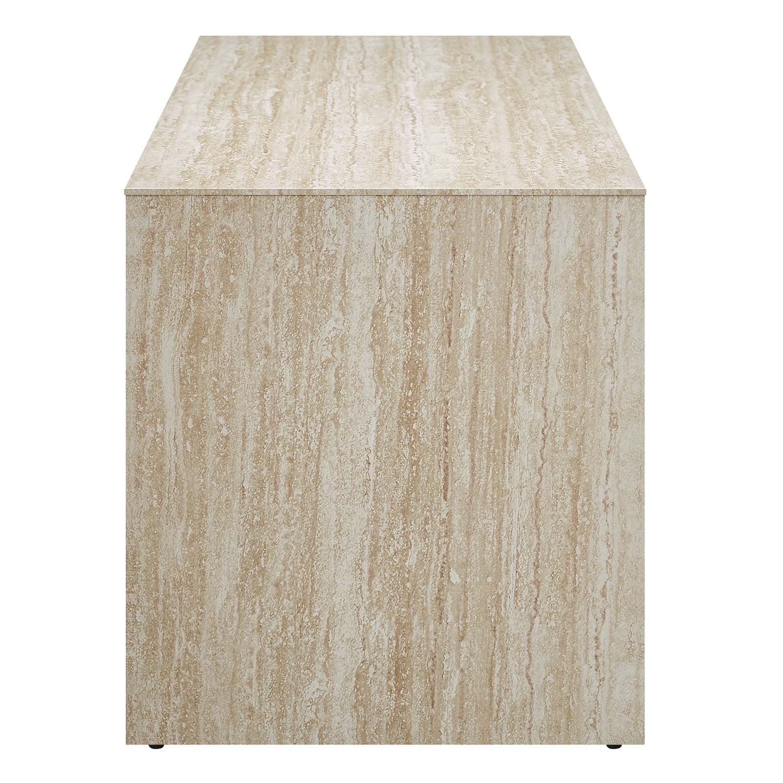 Mirella 62" Faux Travertine Long Bench By Modway - EEI-6773 - Image 2