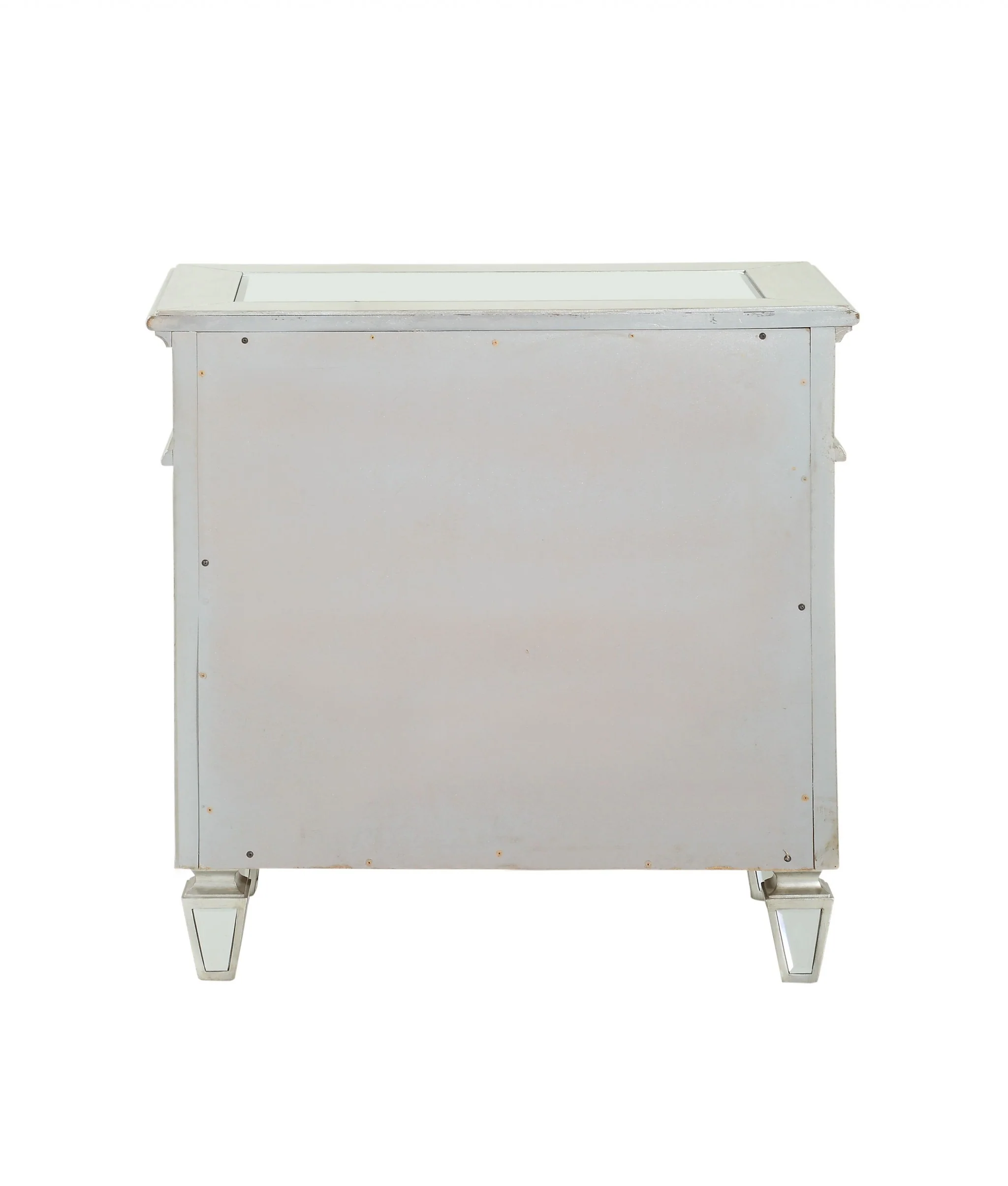 Mirrored Wood Nightstand By Homeroots - Image 2
